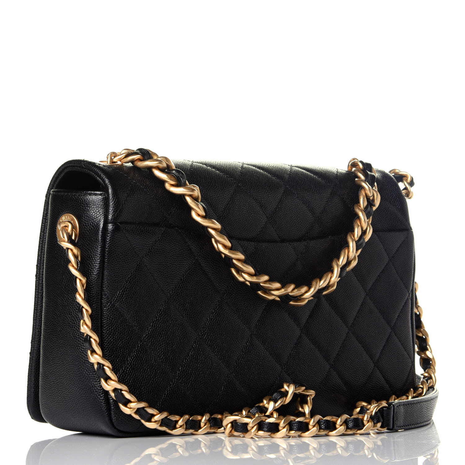 CHANEL Caviar Quilted Medium Fashion Therapy Flap Bag Black 757951 ...