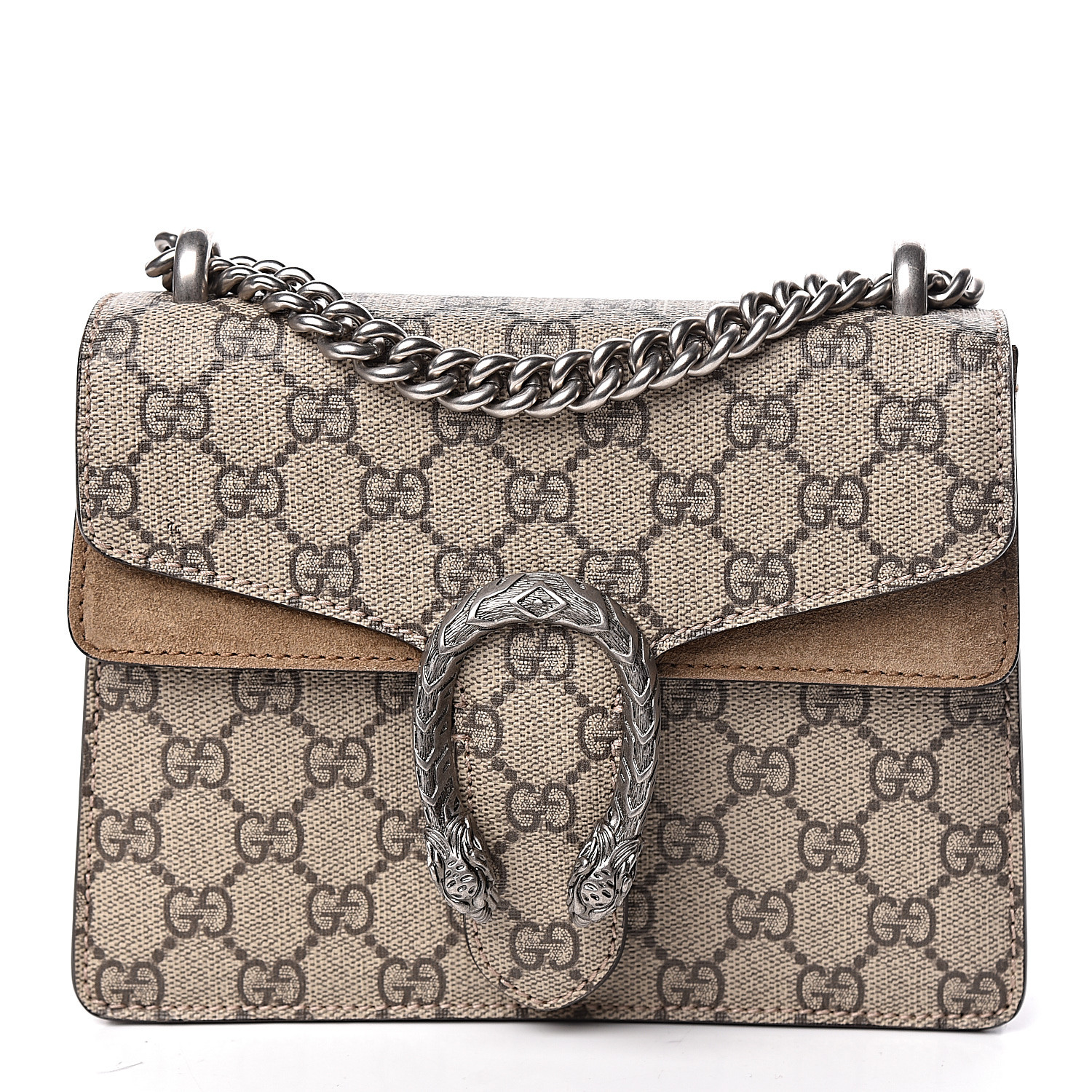 GUCCI GG Supreme Monogram Mini Dionysus Shoulder Bag Taupe 480959