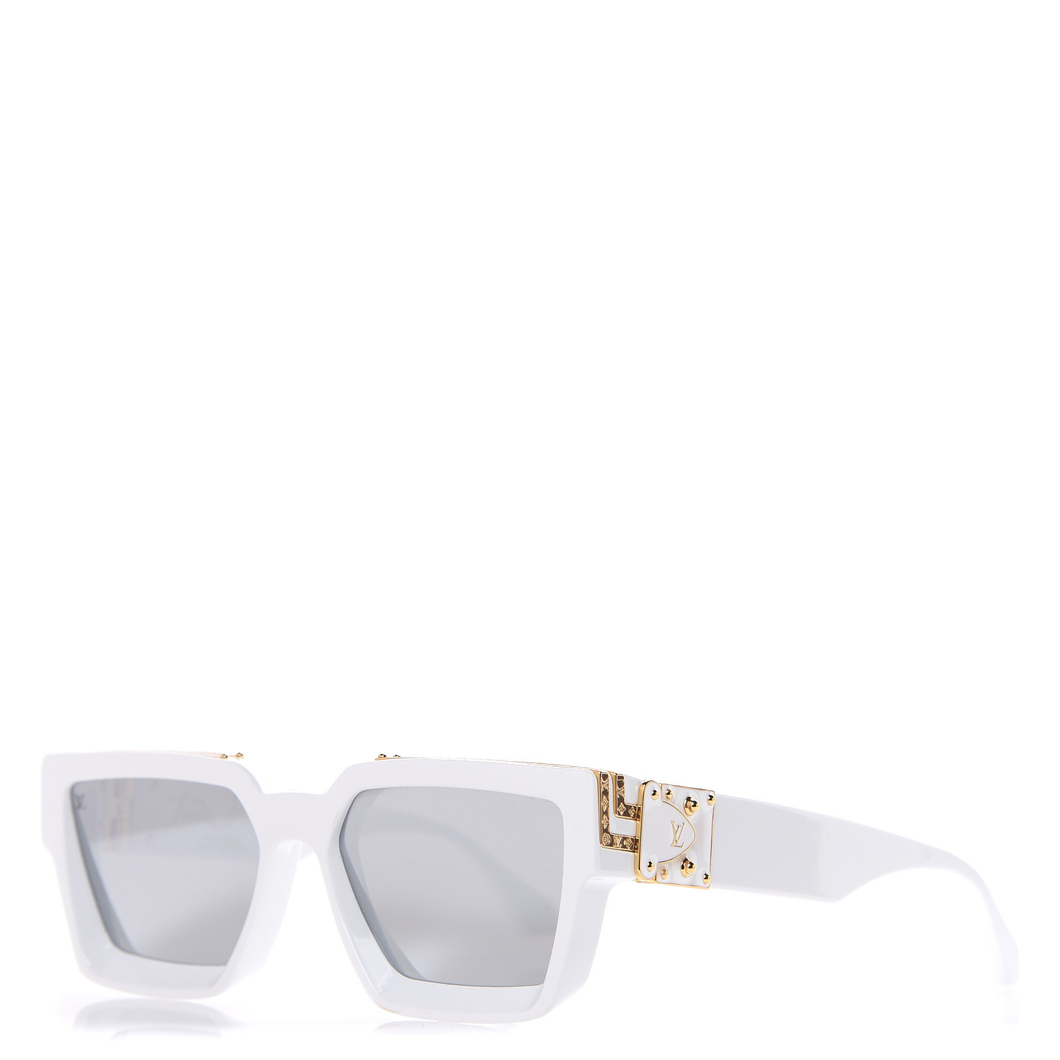 Louis Vuitton White Monogram Patterned / Silver Mirrored 1.1 Millionaire  Sunglasses Louis Vuitton