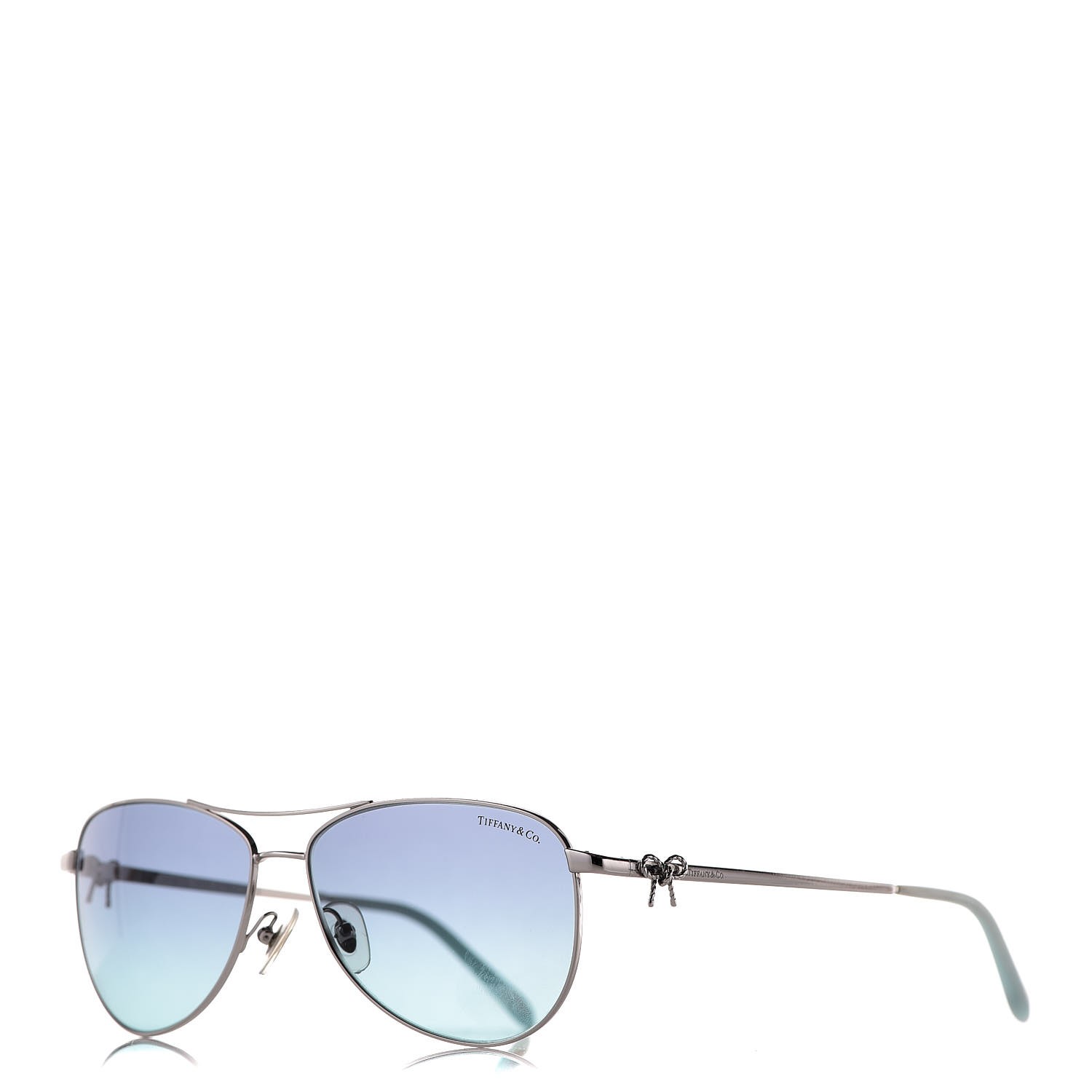 Tiffany Aviator Twist Bow Sunglasses Tf 3044 Silver 328703