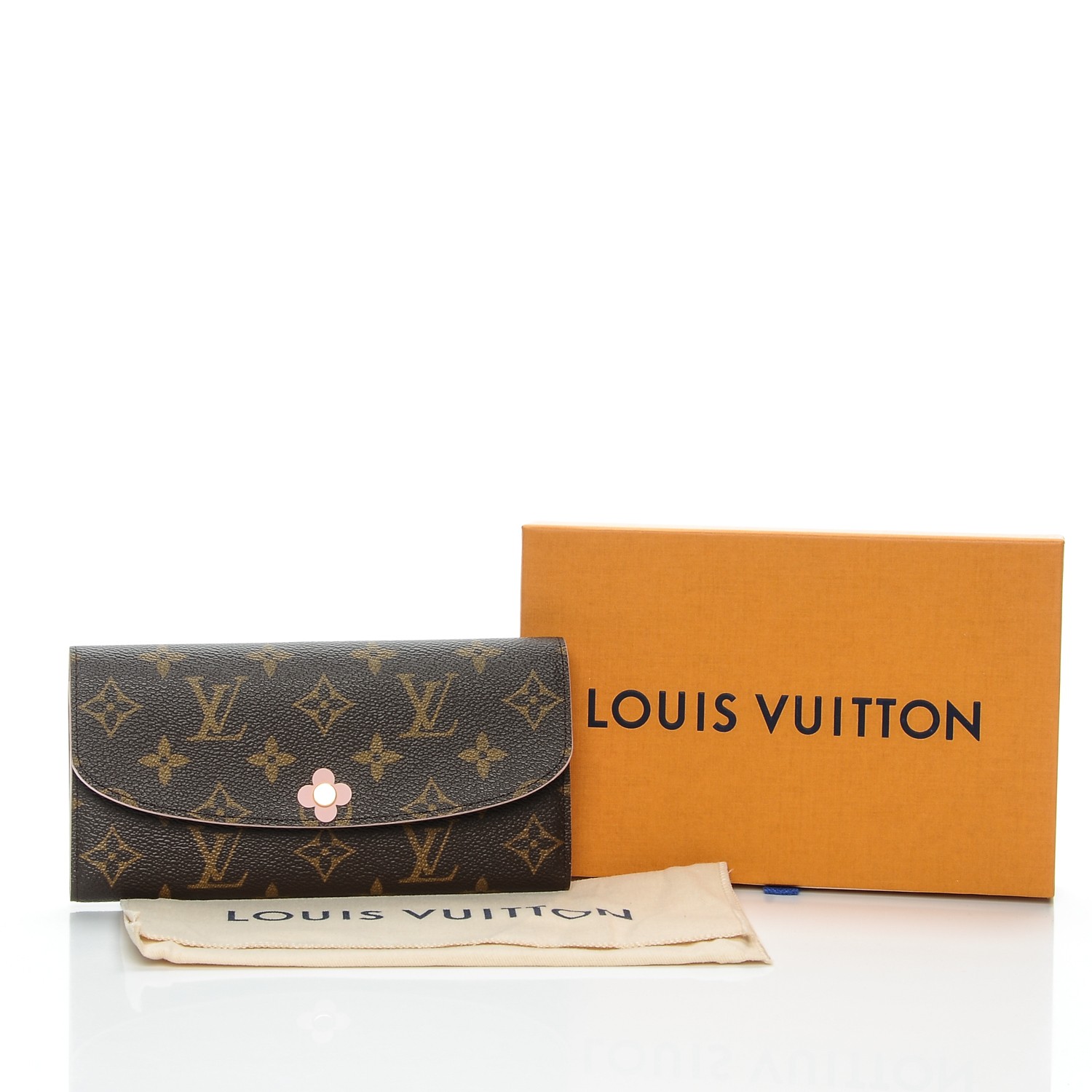Louis Vuitton Wallet Emilie Monogram Poppy in Canvas with Gold