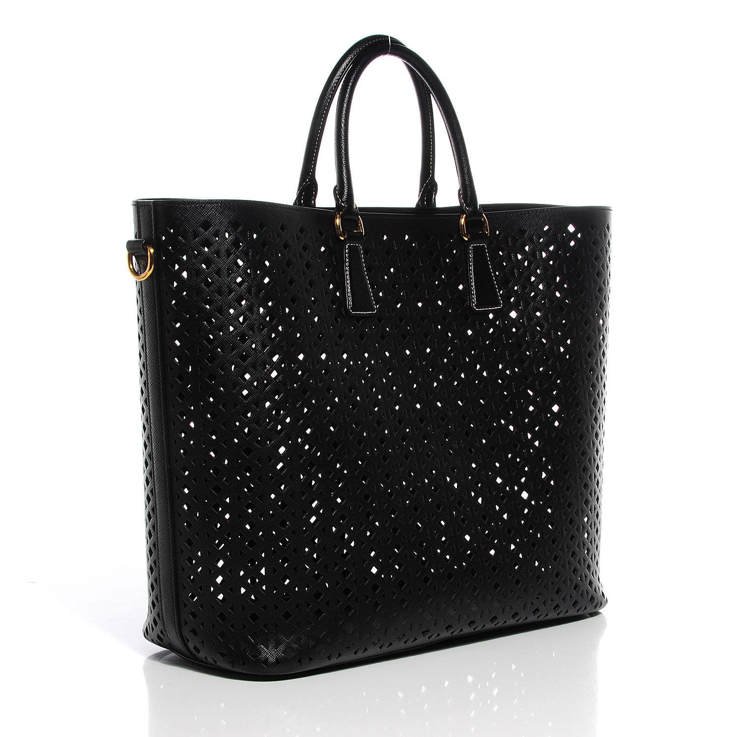 prada perforated tote