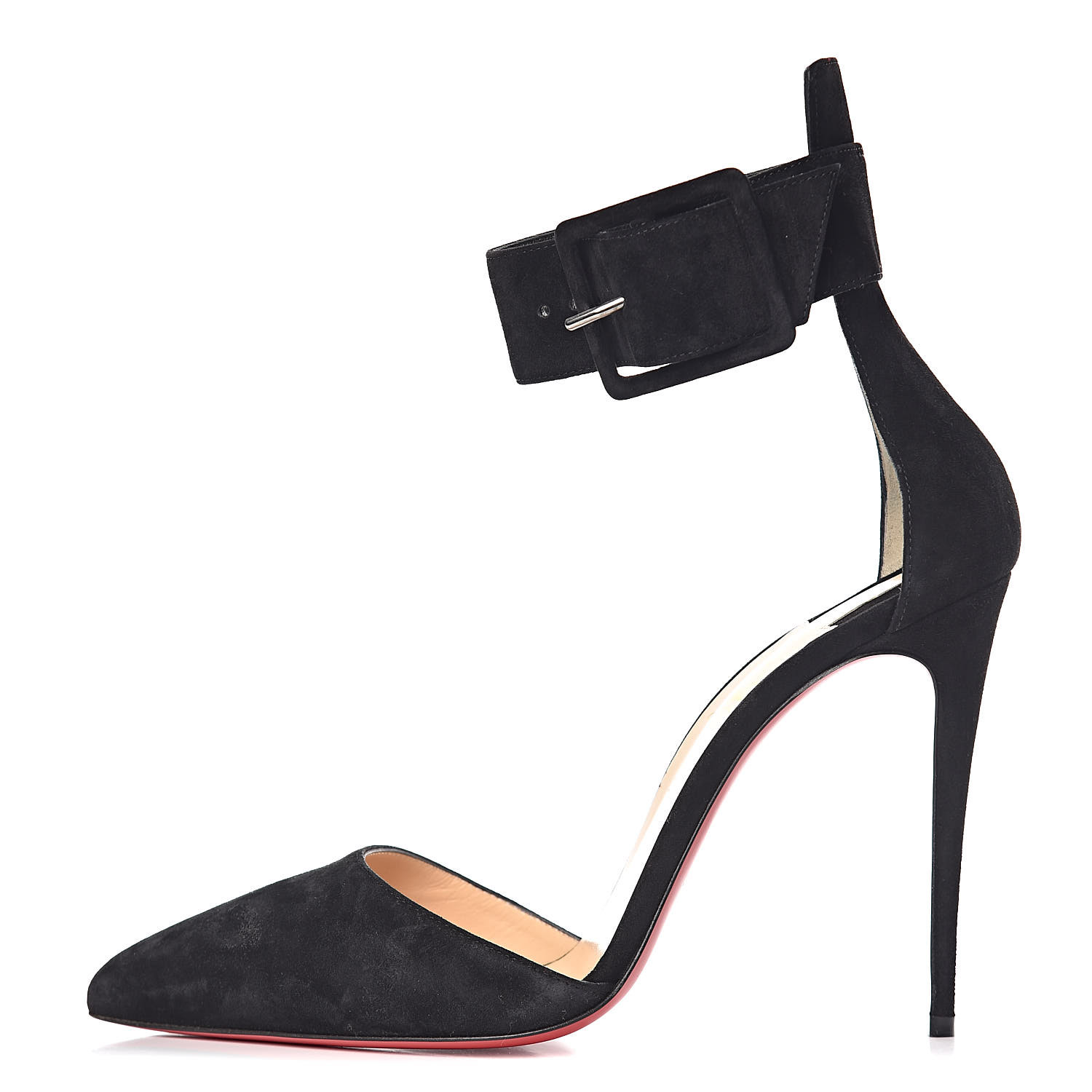 black louboutin heels with ankle strap