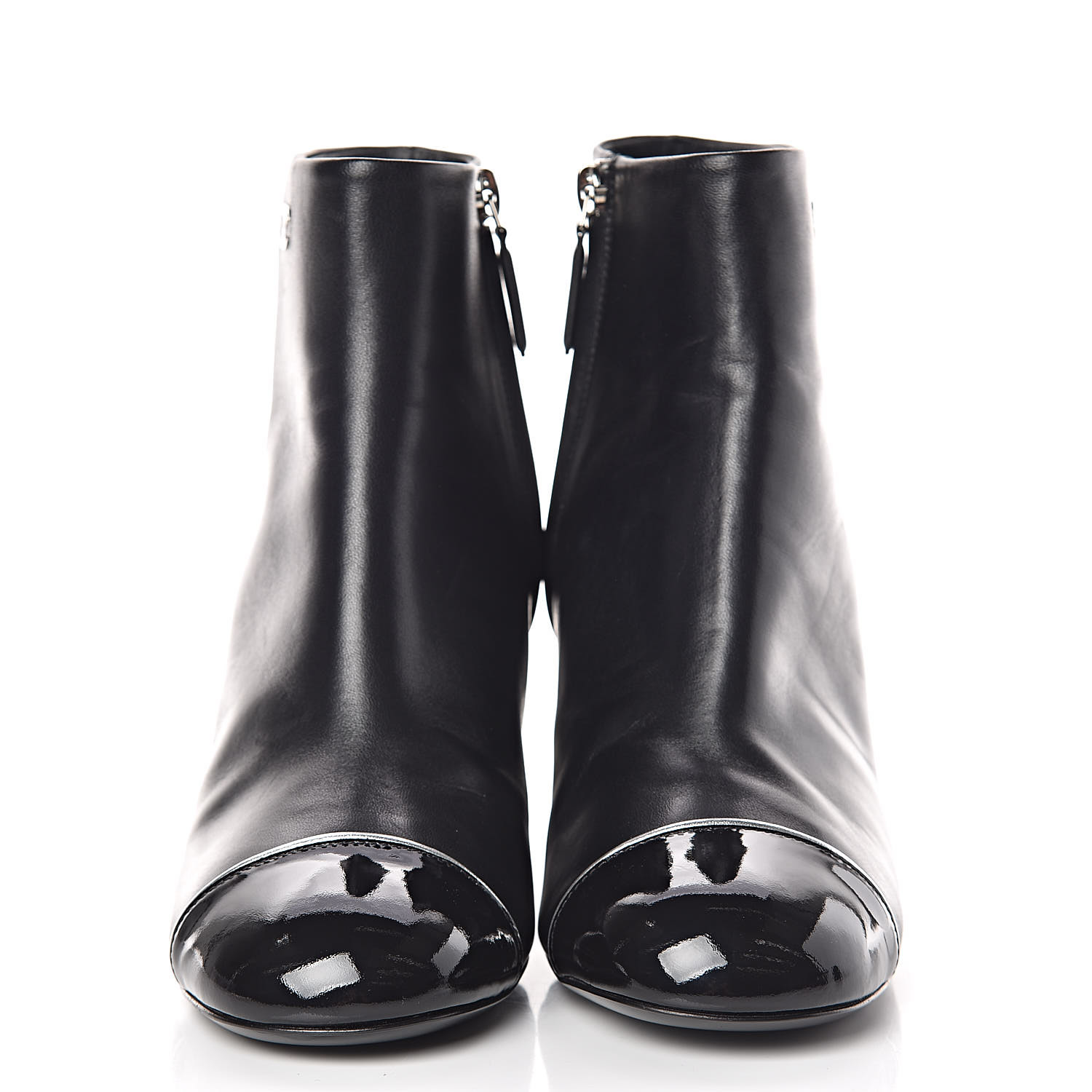 patent toe cap boots