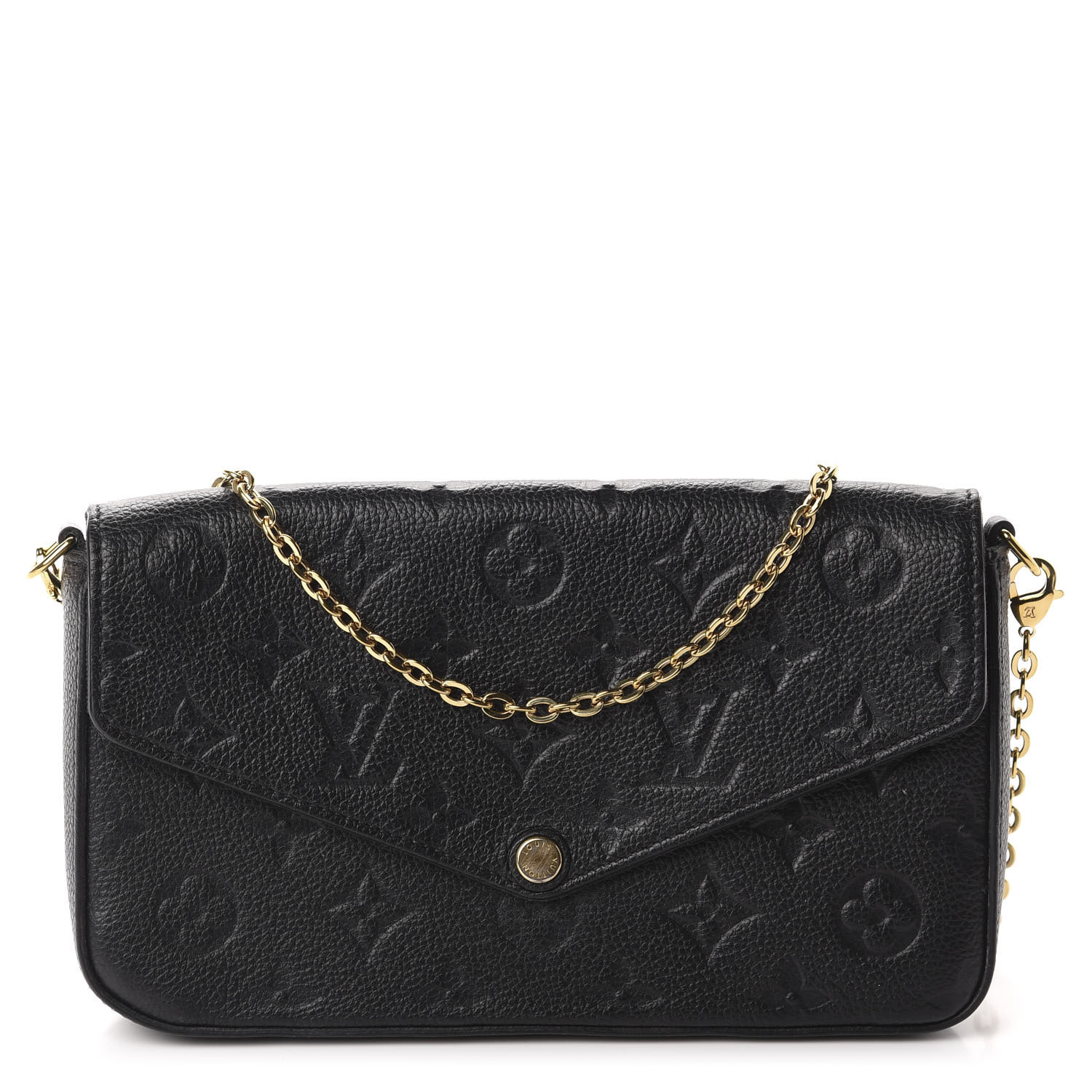 louis vuitton empreinte pochette felicie chain wallet black