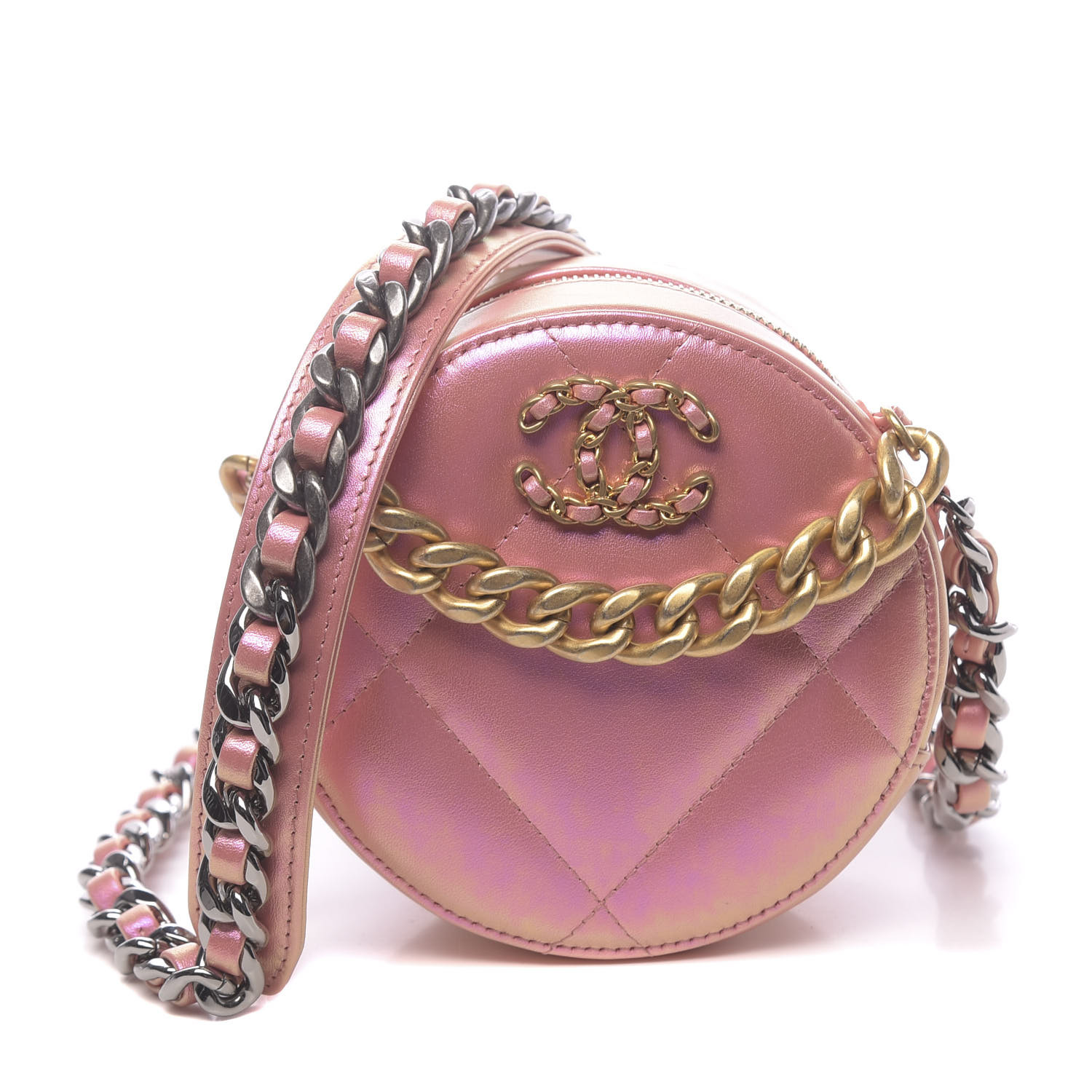 Chanel round clutch on chain hot sale