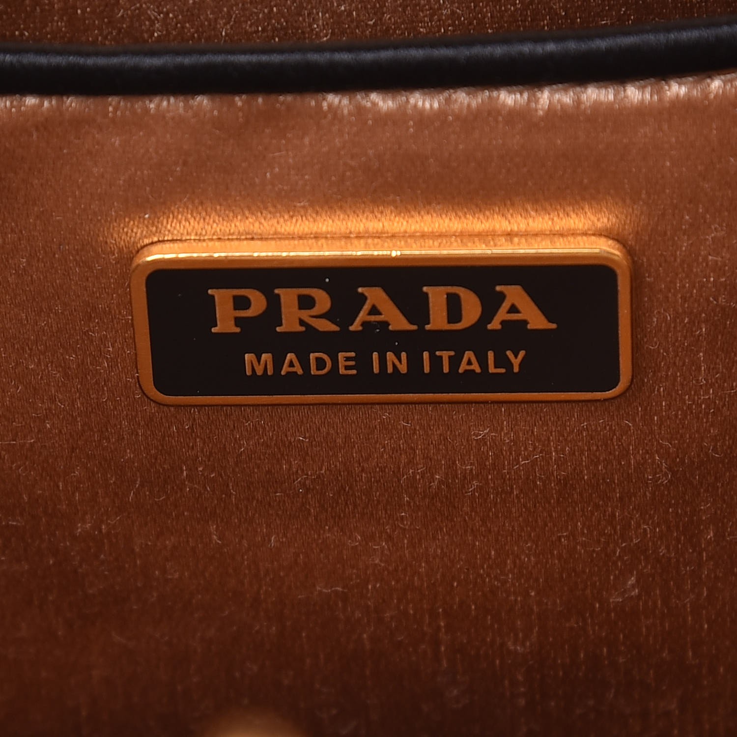 PRADA Satin Raso Framed Bag Naturale 326658