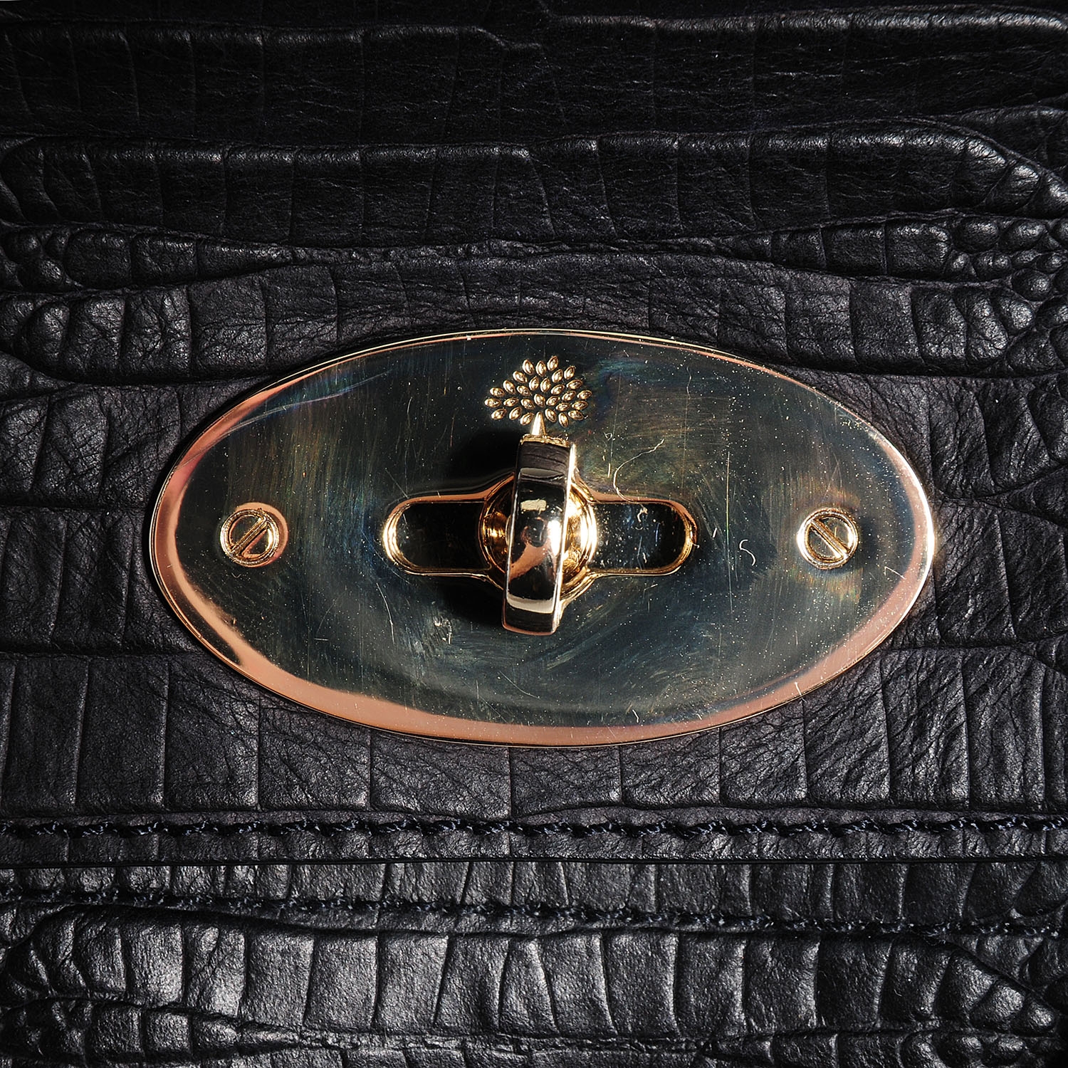 black croc mulberry bayswater