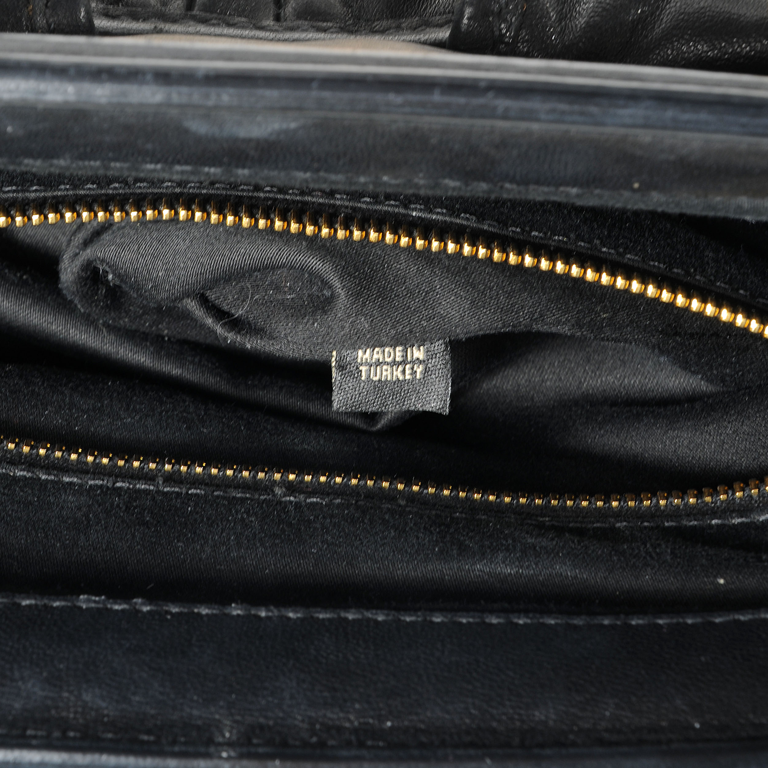 MIU MIU Leather Matelasse Coffer Frame Tote Black 55910