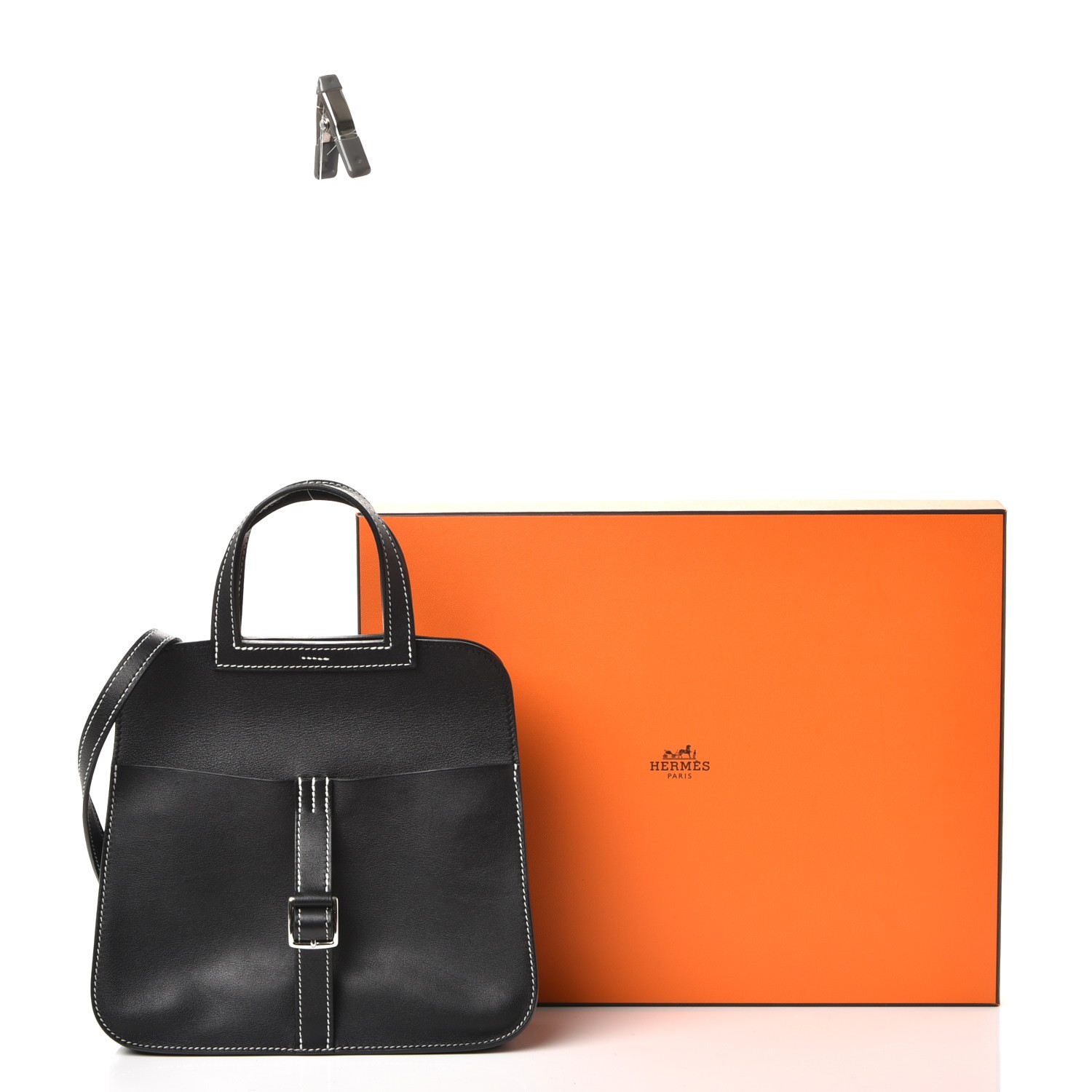 HERMES Swift Mini Halzan 22 Black 240959 | FASHIONPHILE