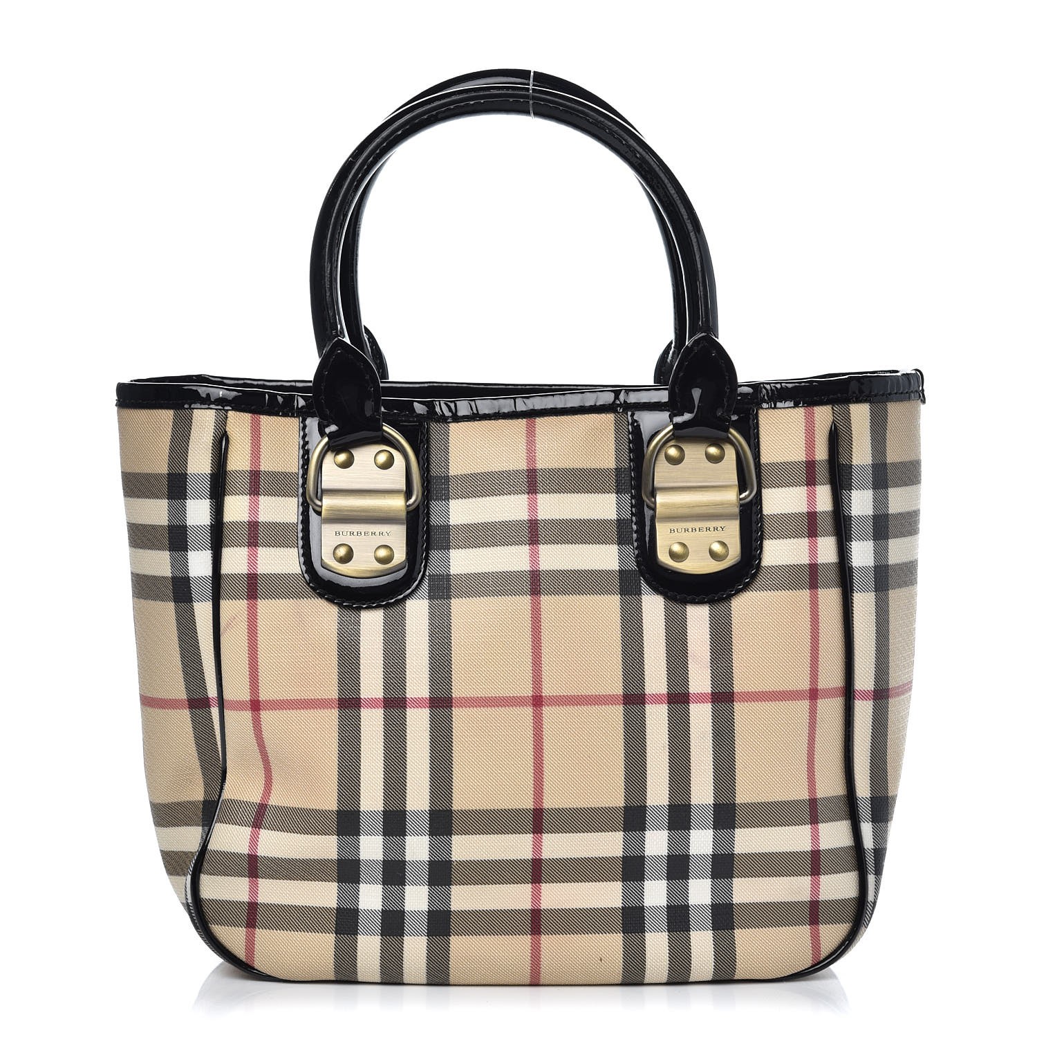 BURBERRY House Check Shoulder Tote Black 335996