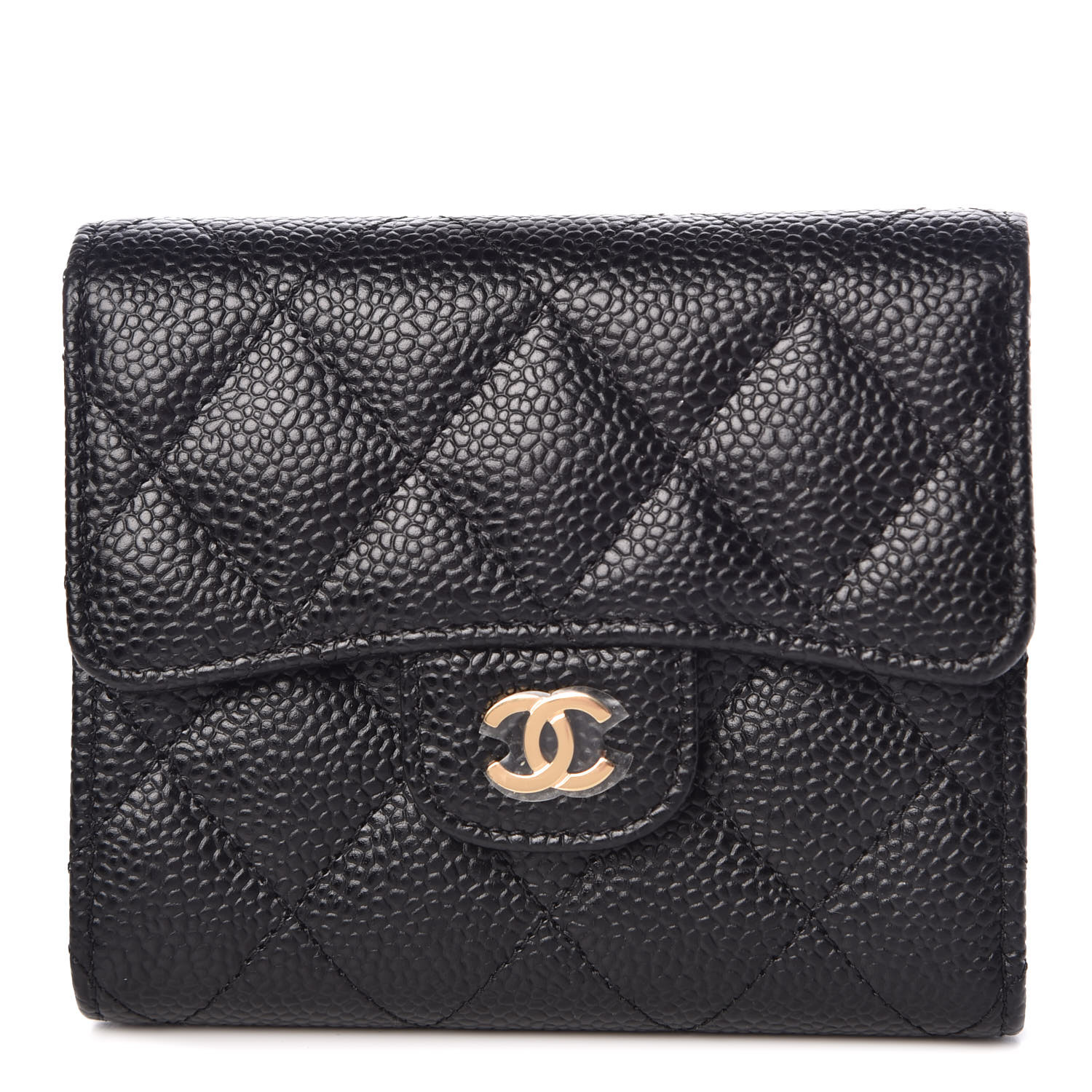 chanel flap wallet caviar