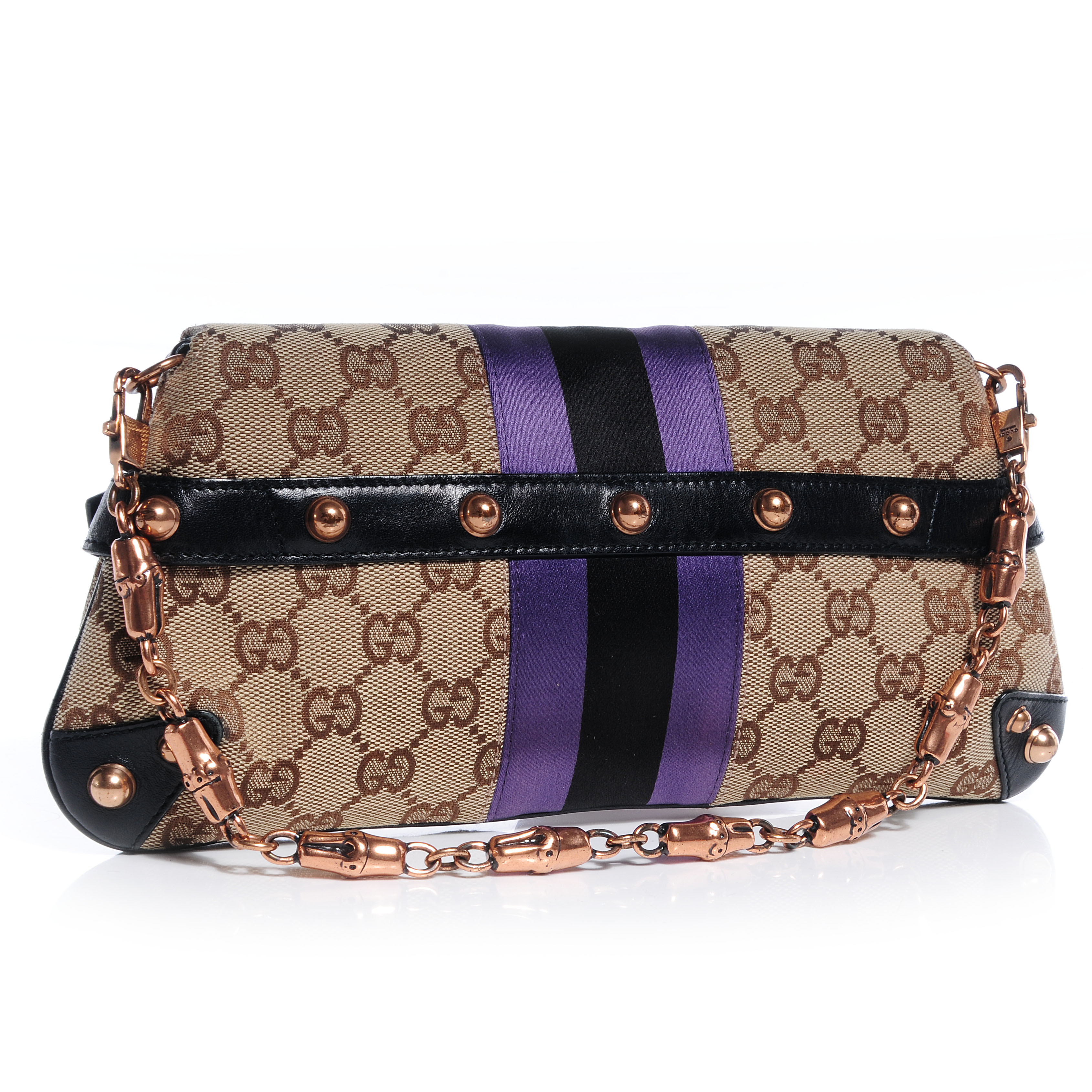 gucci monogram horsebit clutch