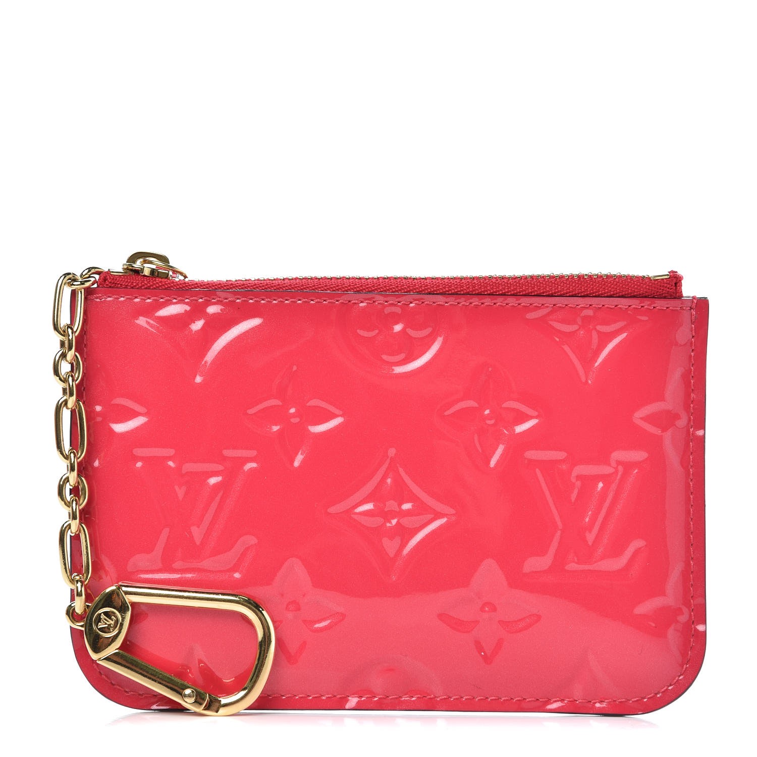 LOUIS VUITTON Vernis Key Pouch Hot Pink 339897