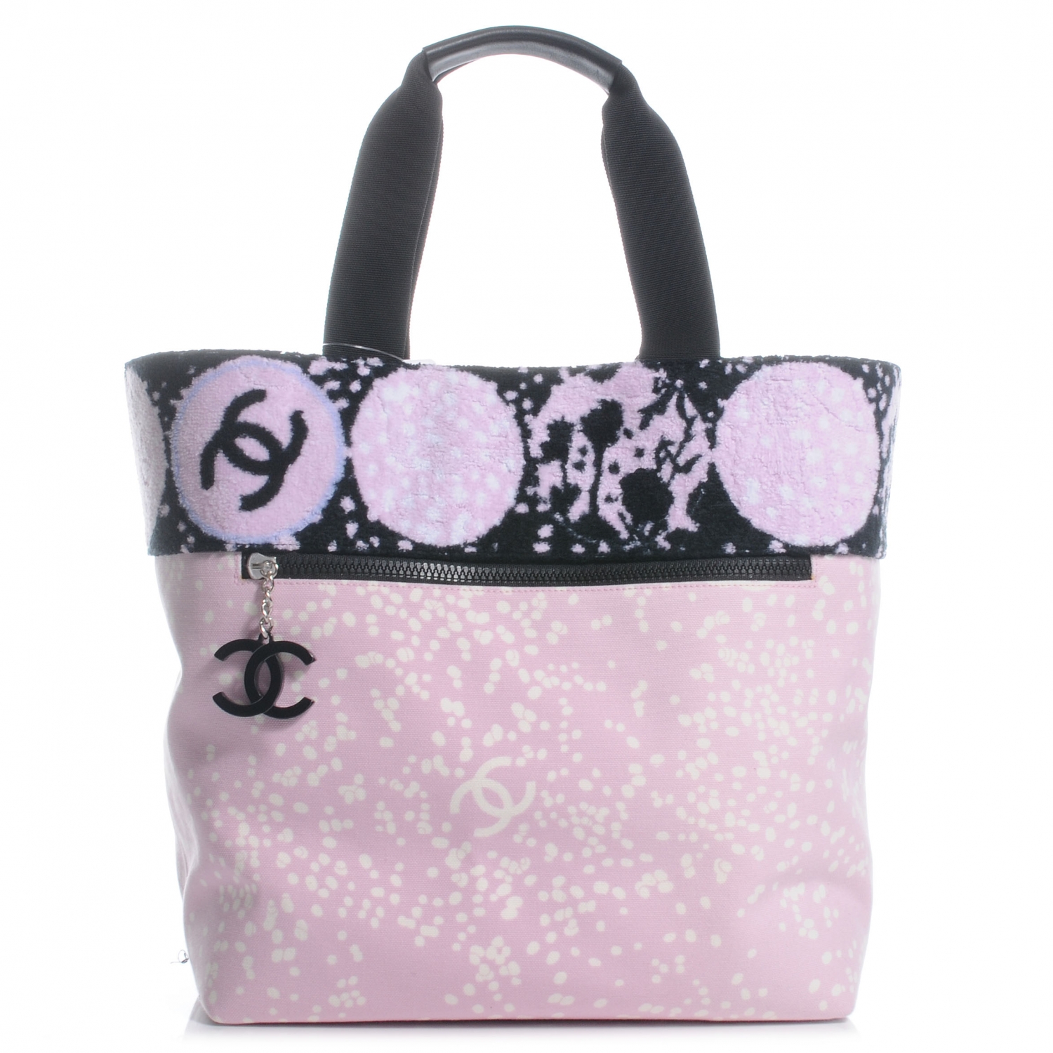 chanel terry cloth bag pink