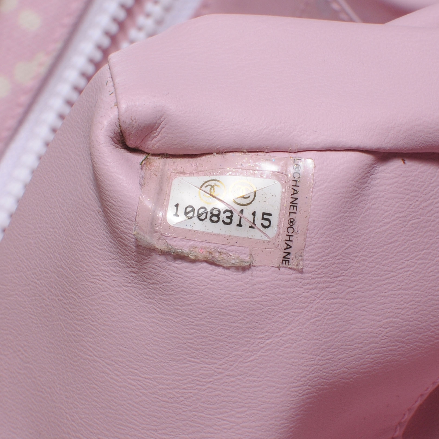 chanel terry cloth bag pink