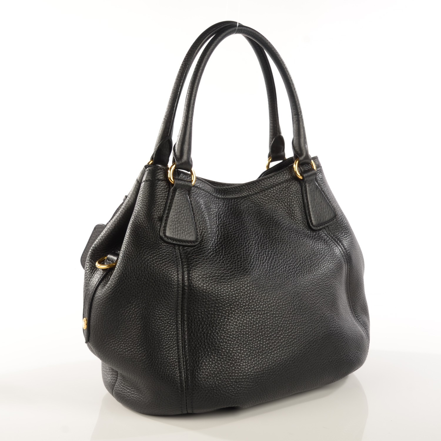 PRADA Vitello Daino Satchel Nero Black 116509