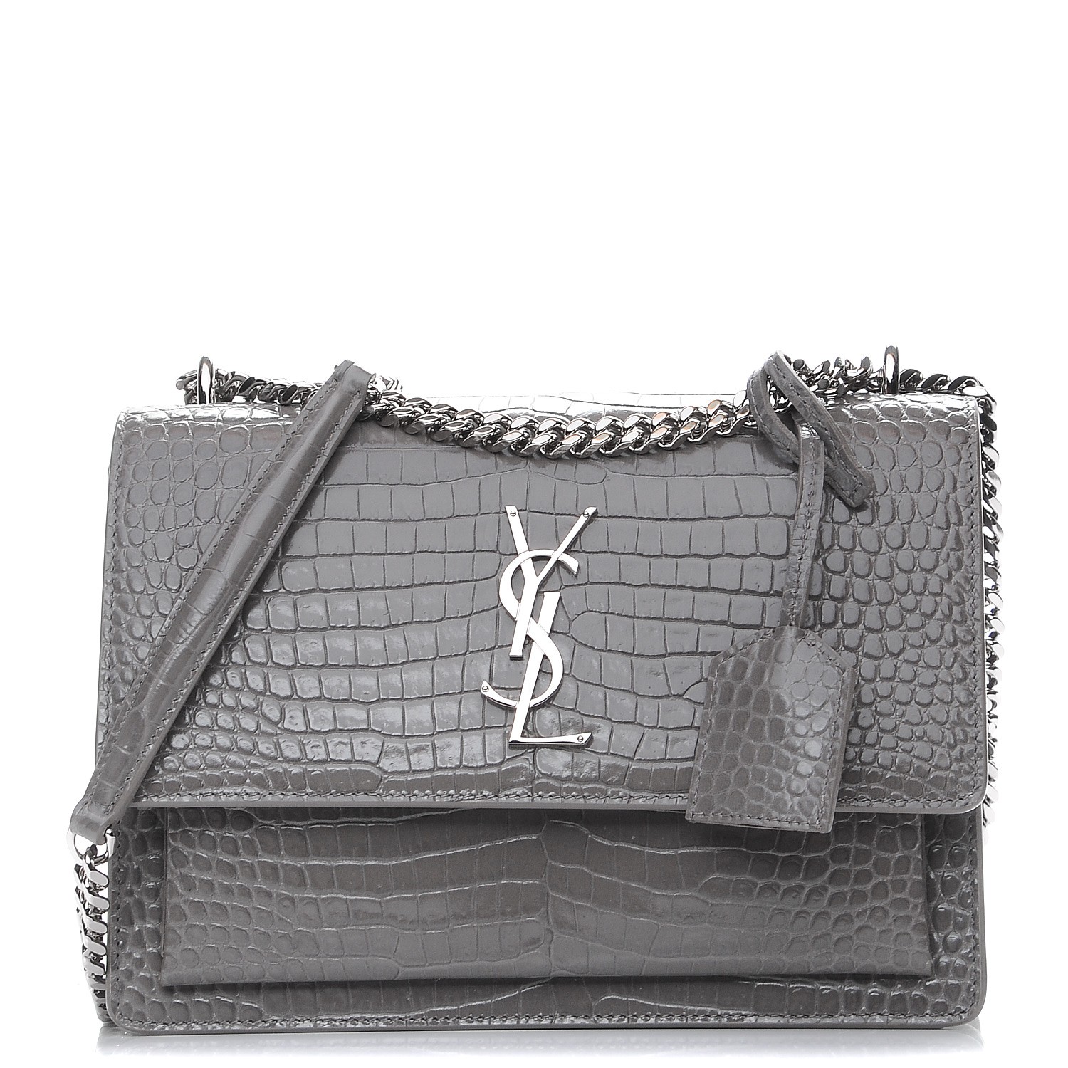 Grey ysl sunset outlet bag