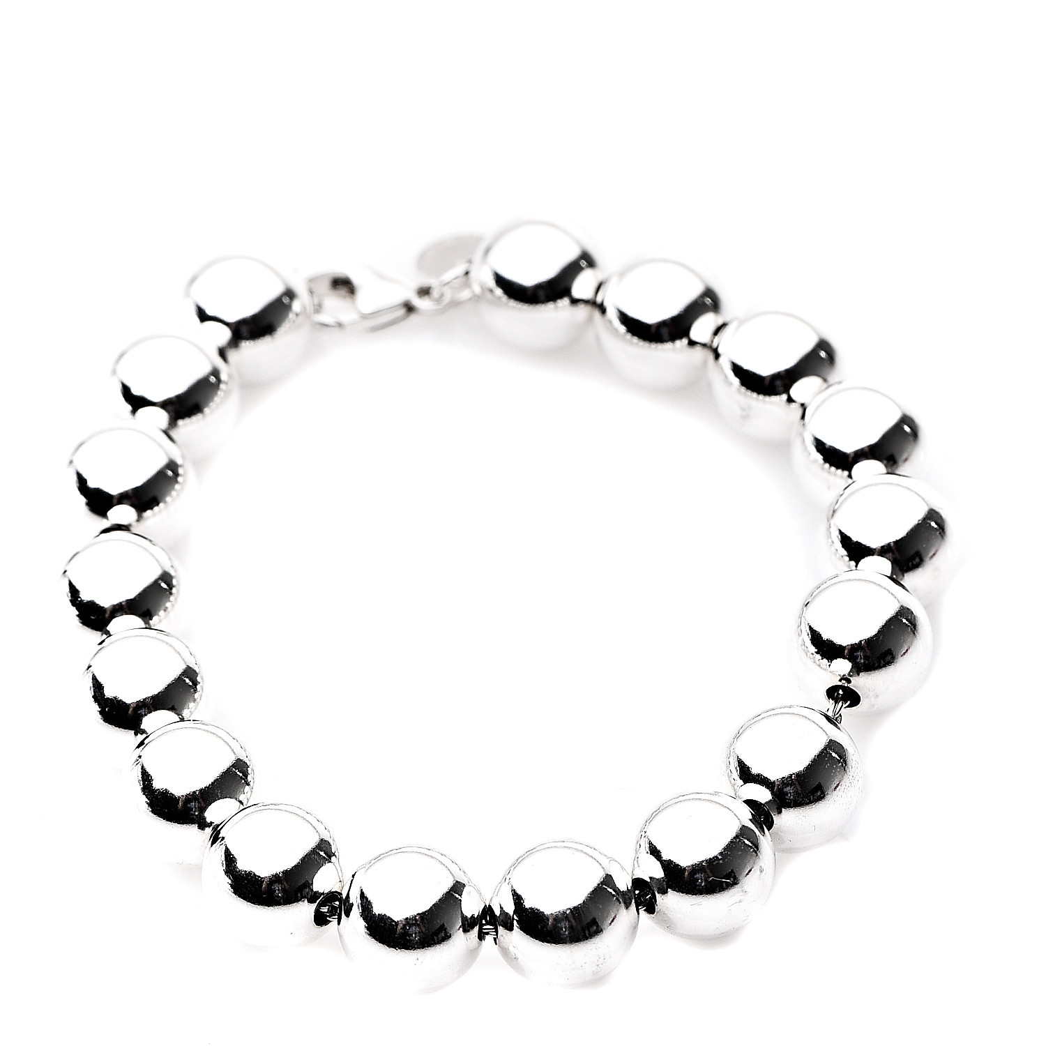 TIFFANY Sterling Silver 10mm HardWear Ball Bracelet 564185