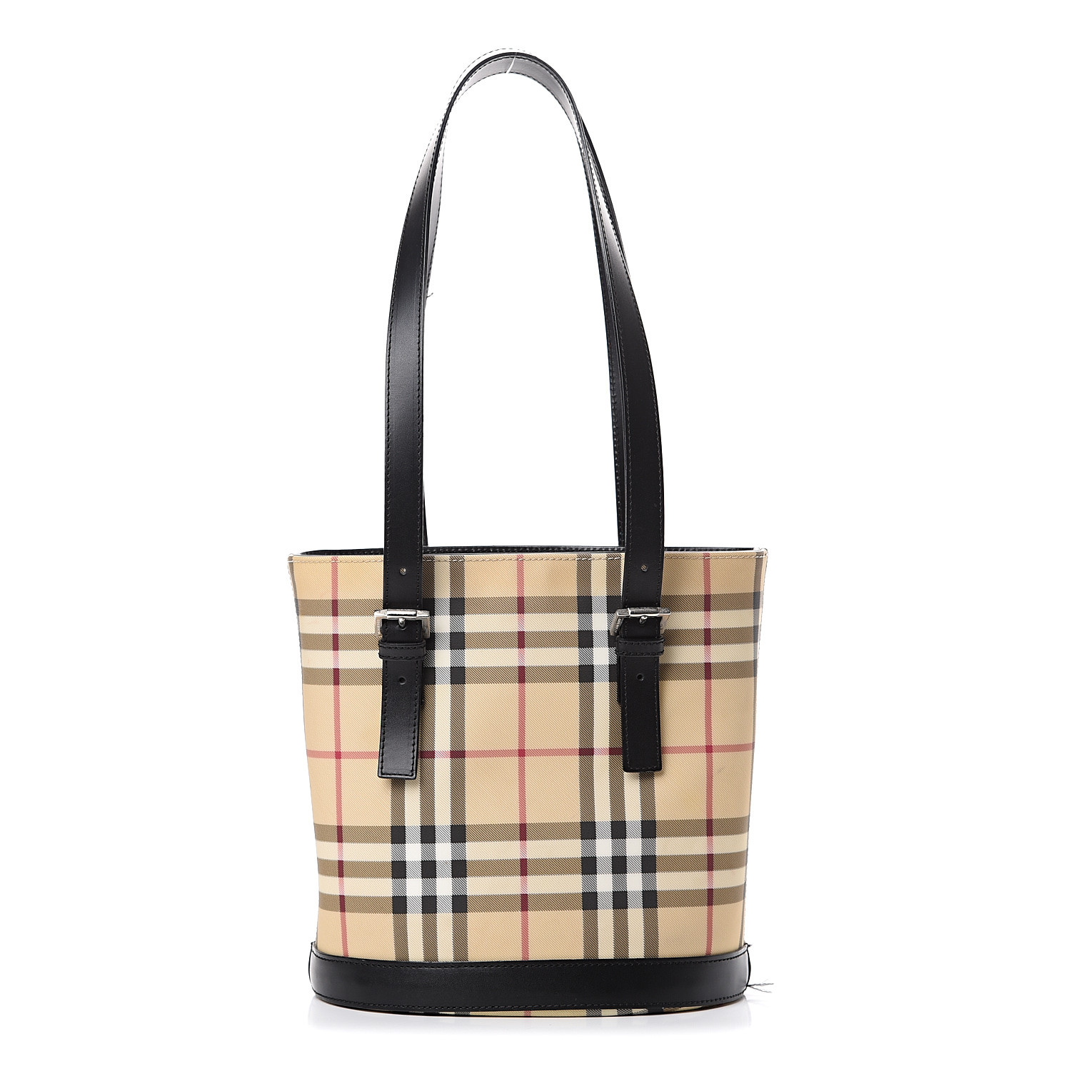 burberry check bucket bag