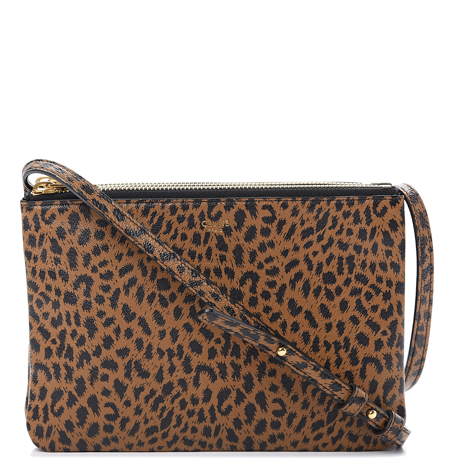 leopard print leather crossbody bag