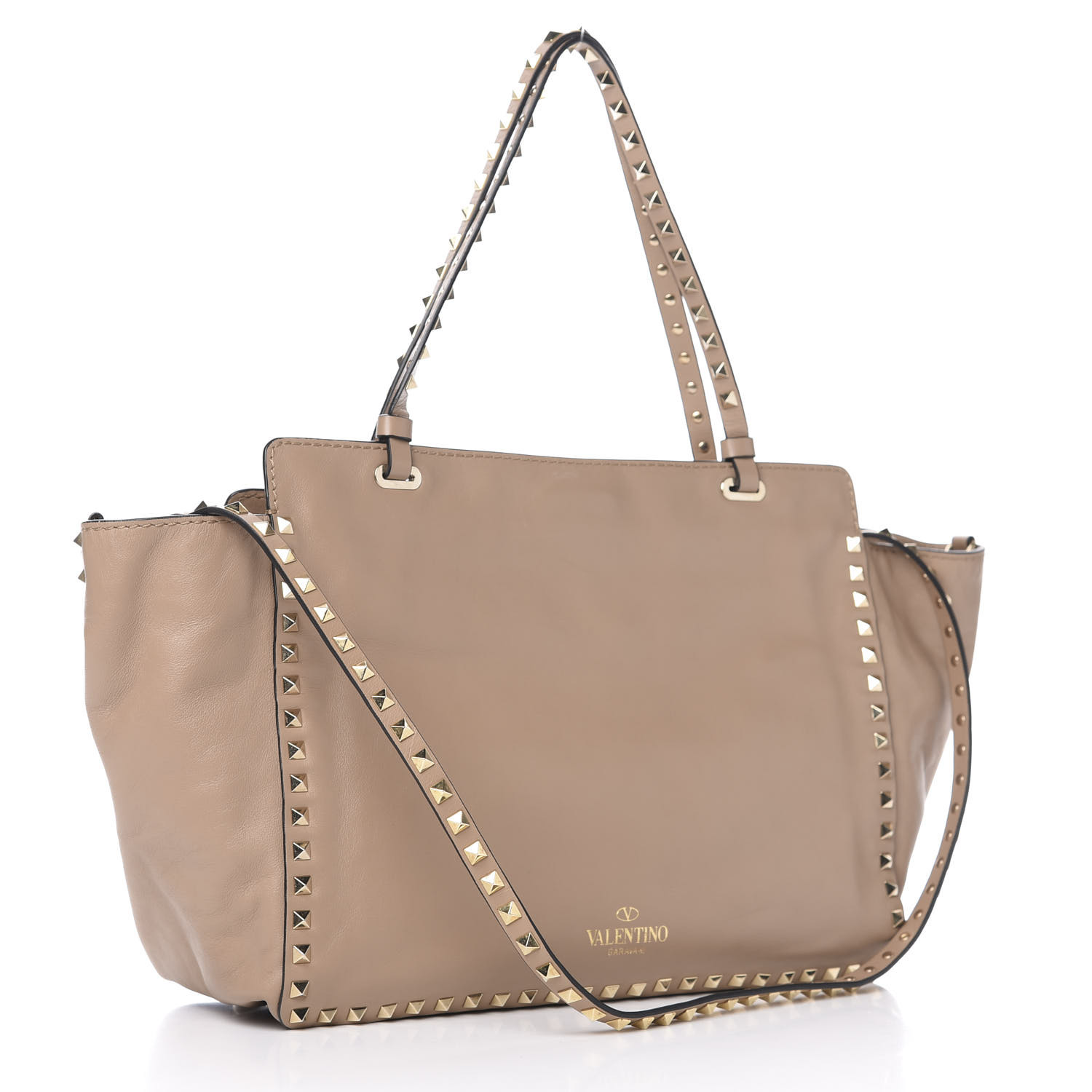 valentino rockstud vitello tote bag