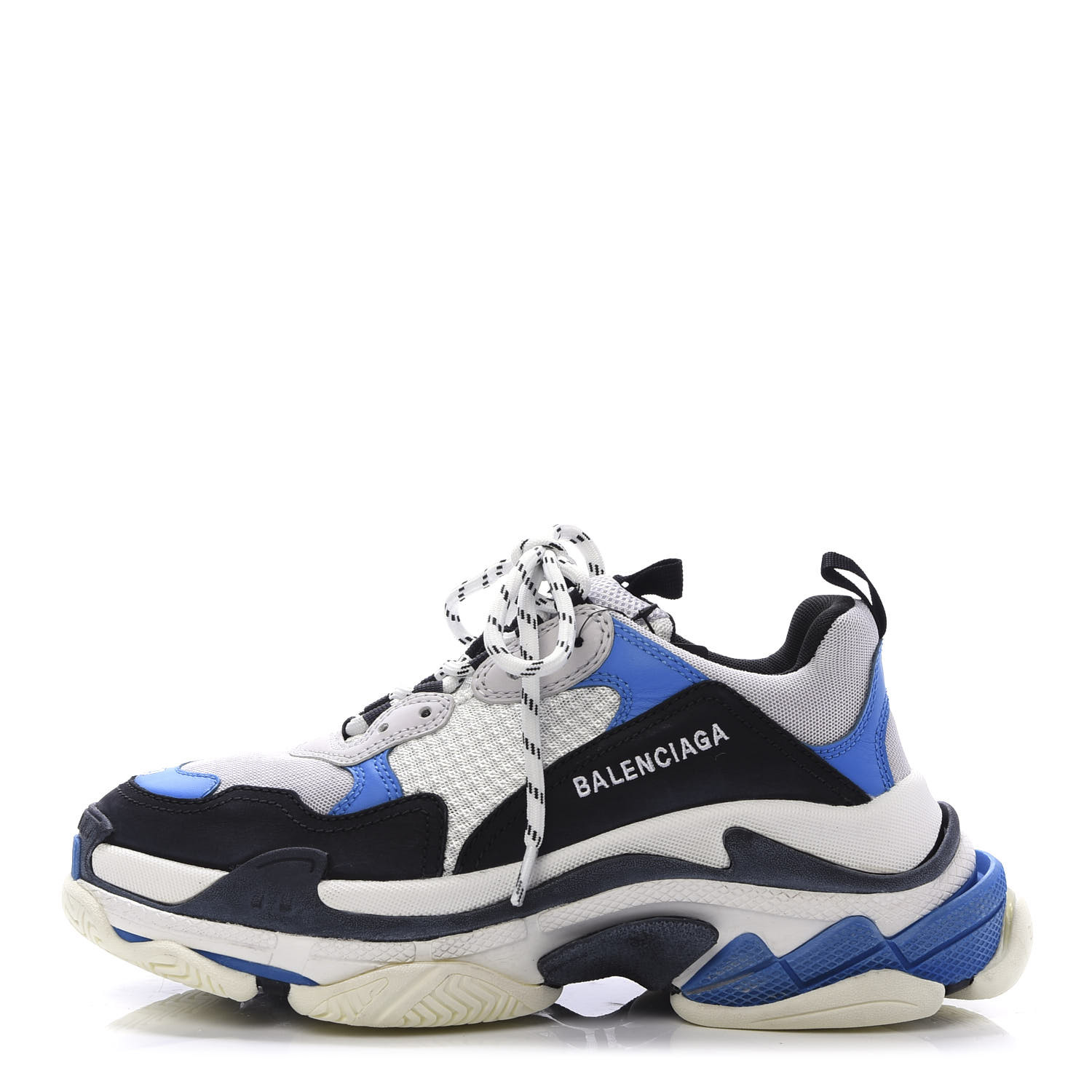 blue and white triple s