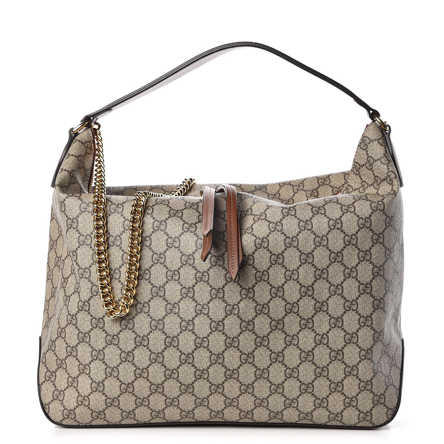 gucci linea large gg supreme canvas hobo bag