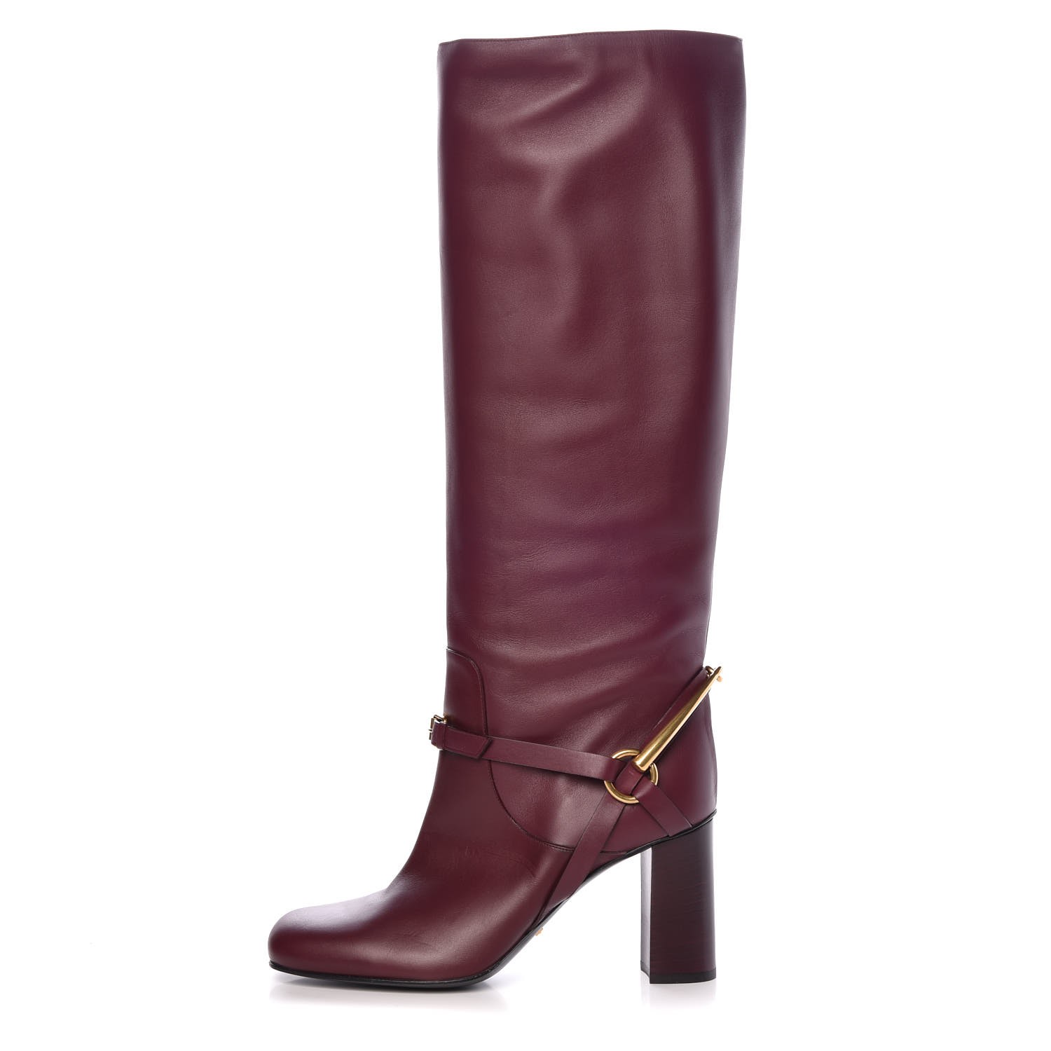 maroon tall boots