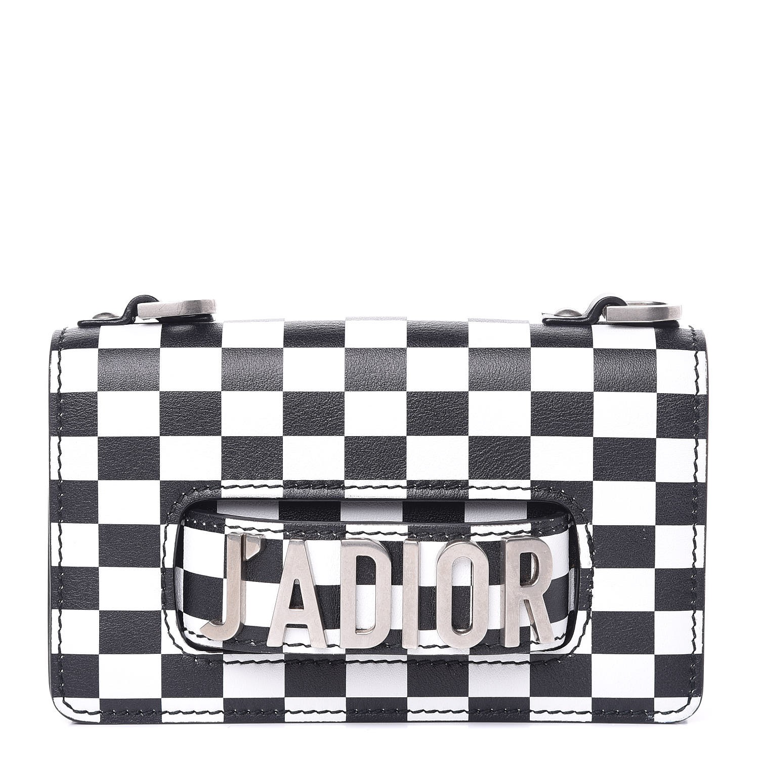 dior black and white checkered bag