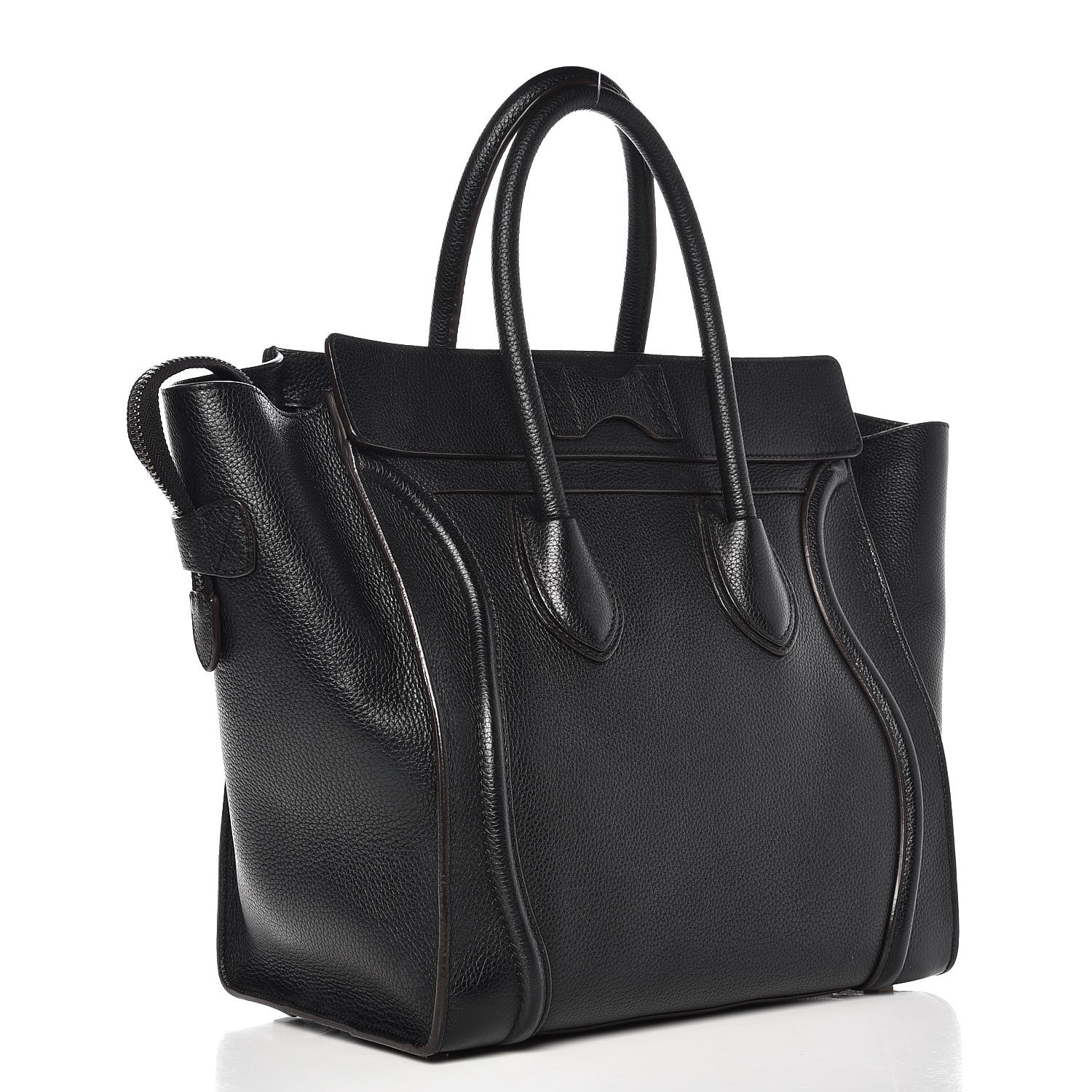 CELINE Drummed Calfskin Mini Luggage Black 269827