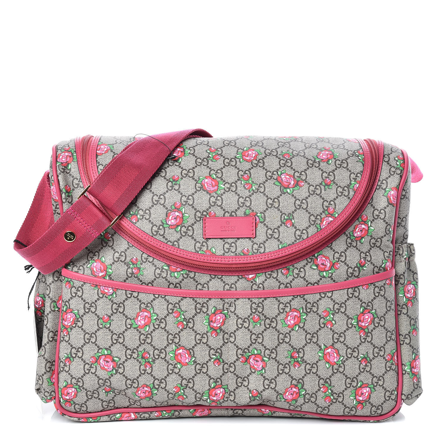 gucci diaper bag pink trim