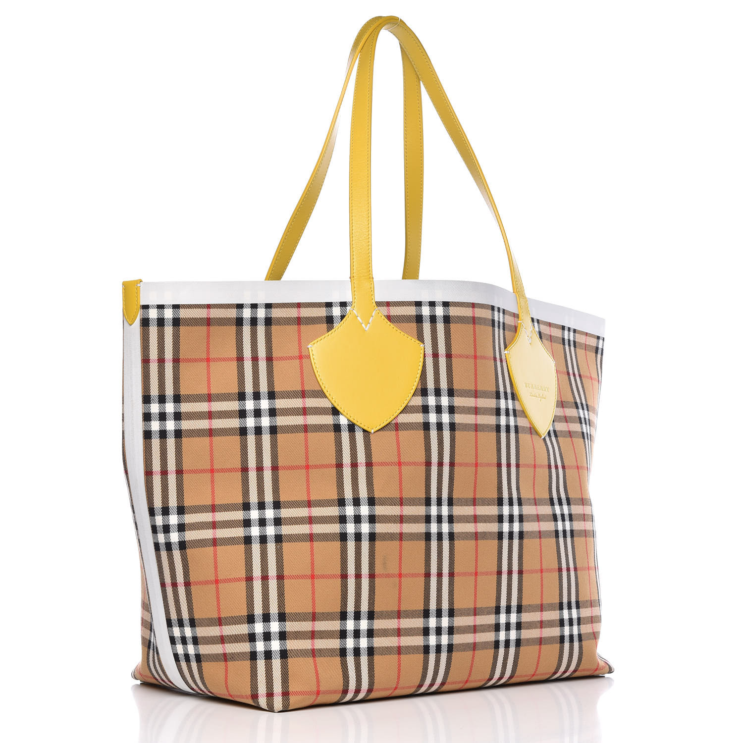 the giant reversible tote in vintage check