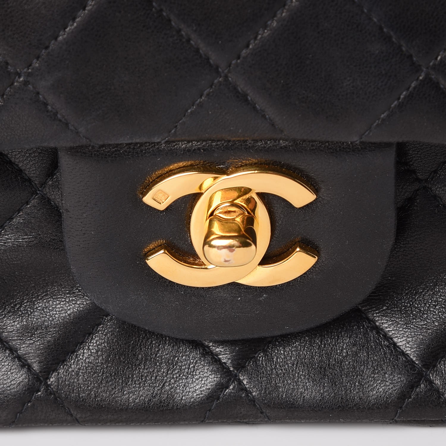 CHANEL Lambskin Quilted Small Double Flap Black 280019