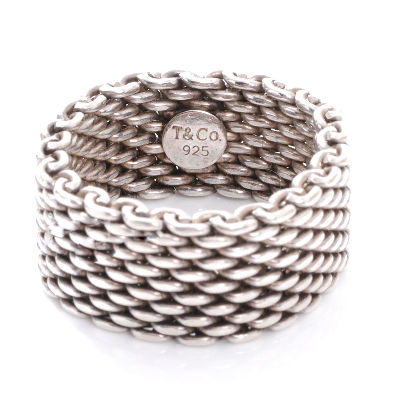 tiffany and co silver mesh ring