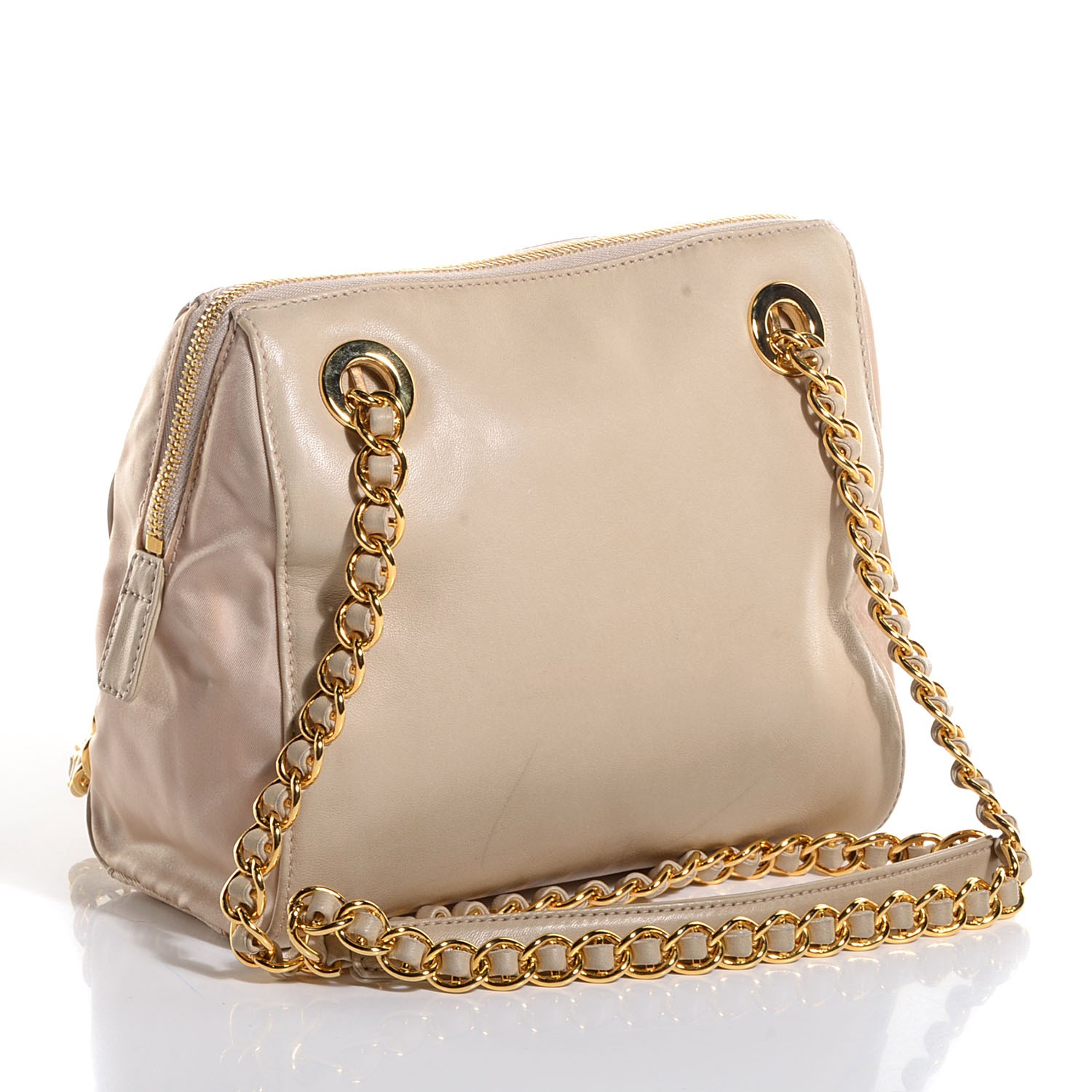 prada bag with gold chain