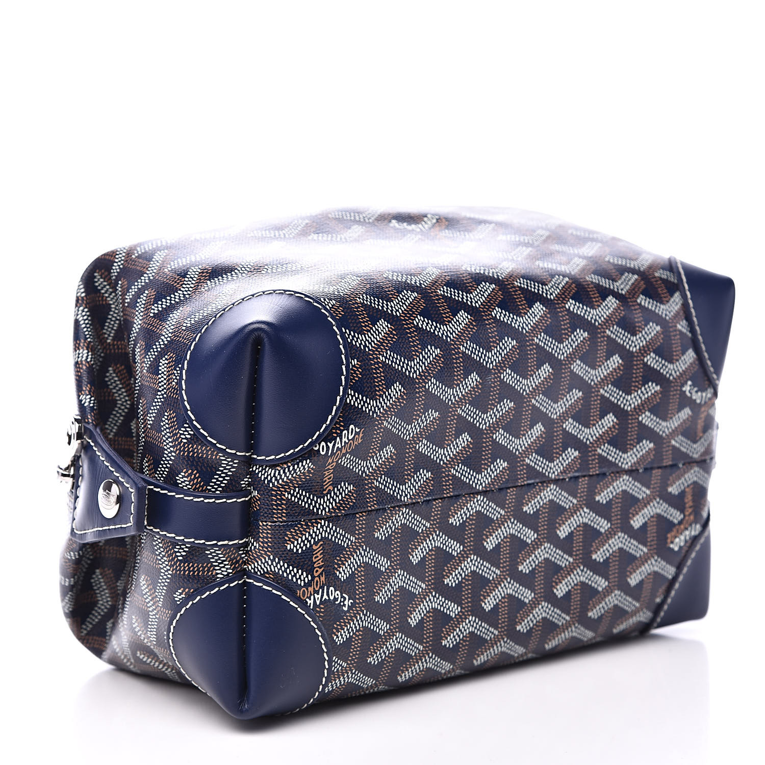 GOYARD Goyardine Boeing 25 Trousse de Toilette Navy 527273 | FASHIONPHILE