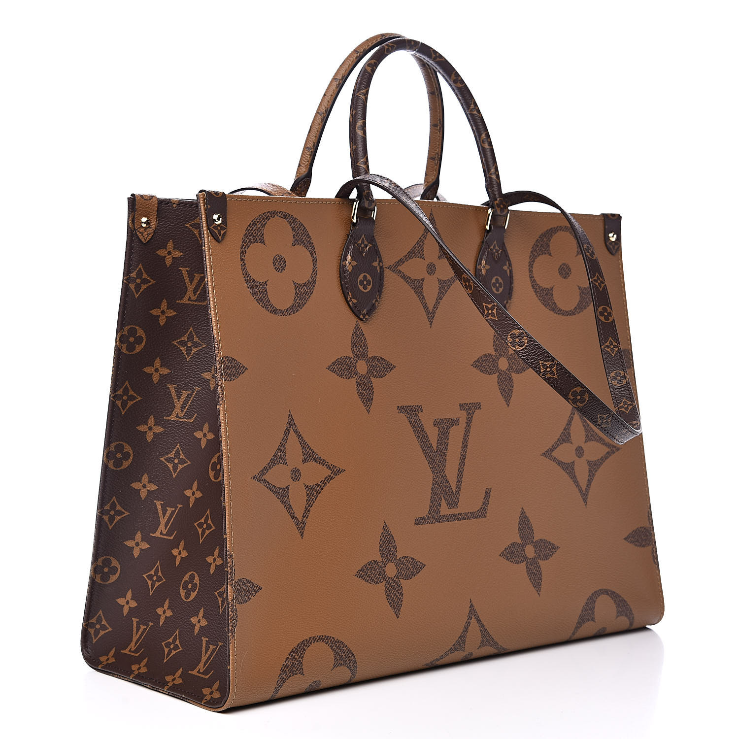 Louis Vuitton Brown, Pattern Print Monogram Egg Bag w/ Chain PM