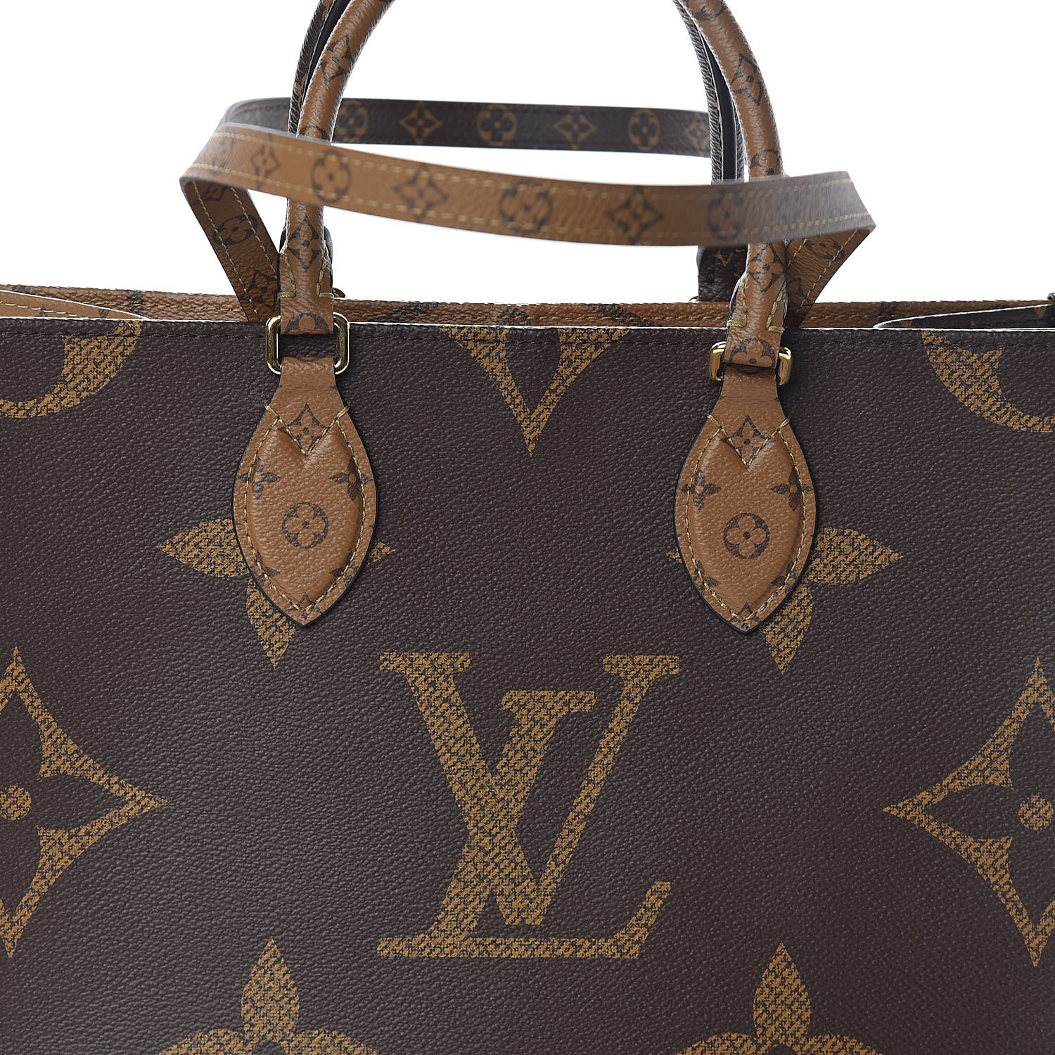 Louis Vuitton On The Go Tote MM Brown Monogram Reverse Leather