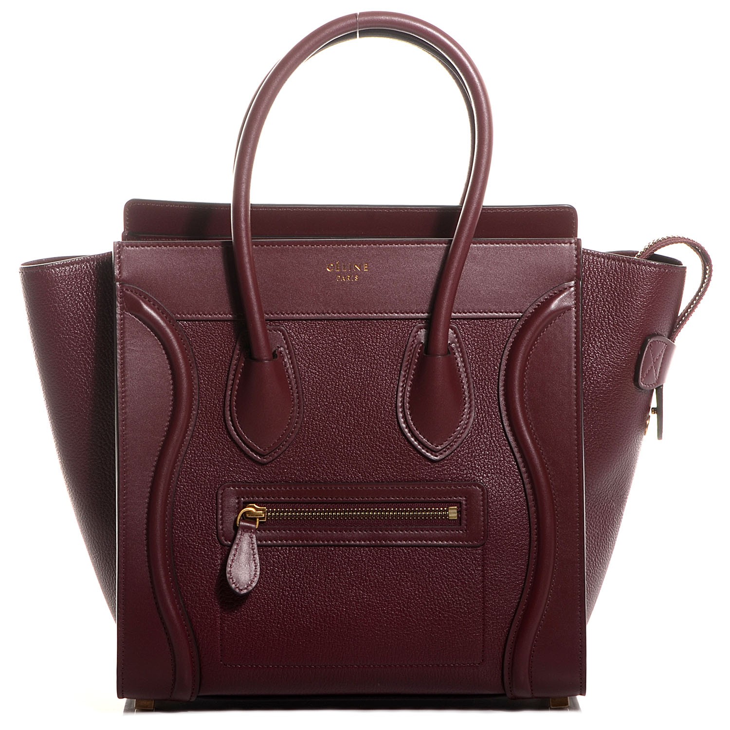 celine micro luggage burgundy