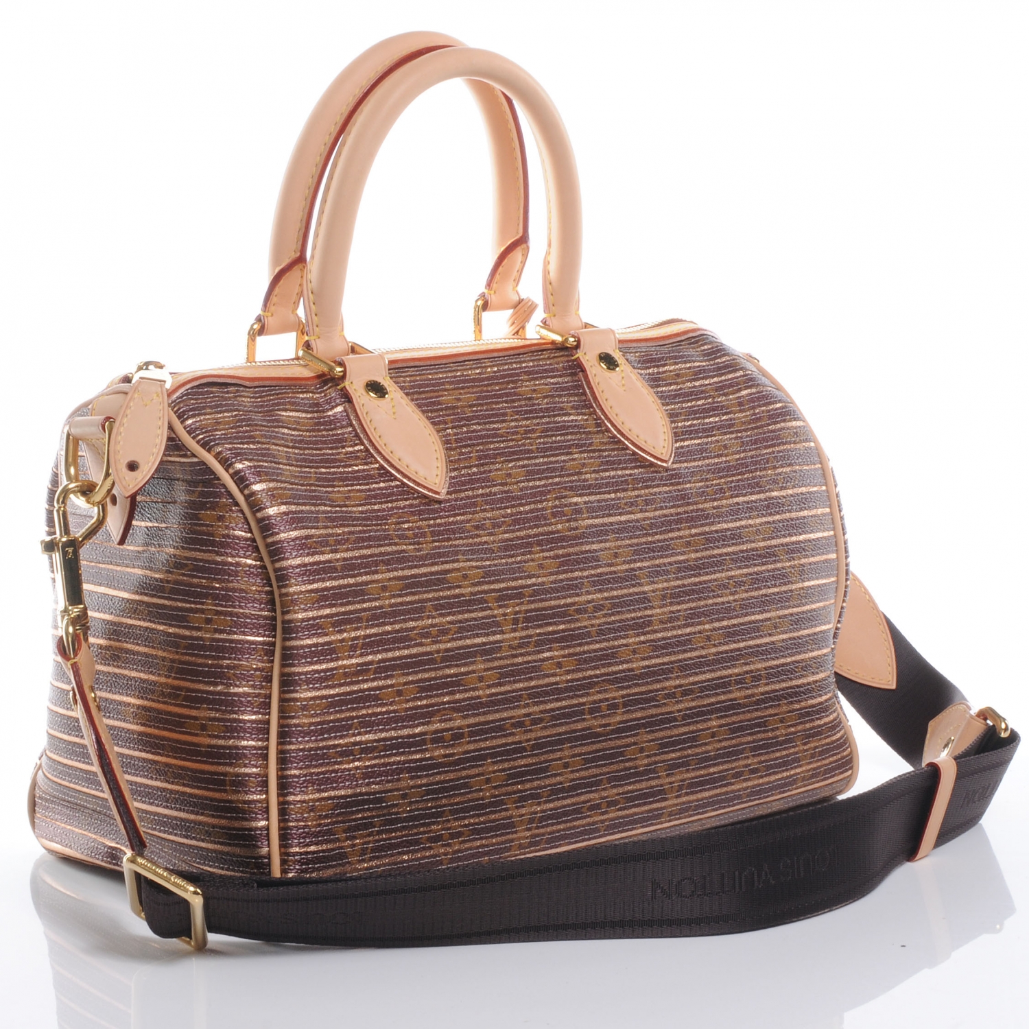 LOUIS VUITTON Monogram Eden Speedy Peche Peach 45227