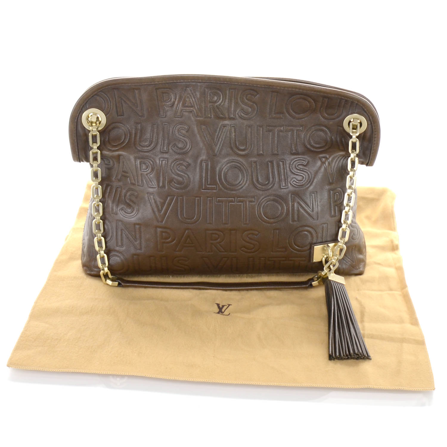 LOUIS VUITTON Monogram Paris Souple Wish Chocolate 28294