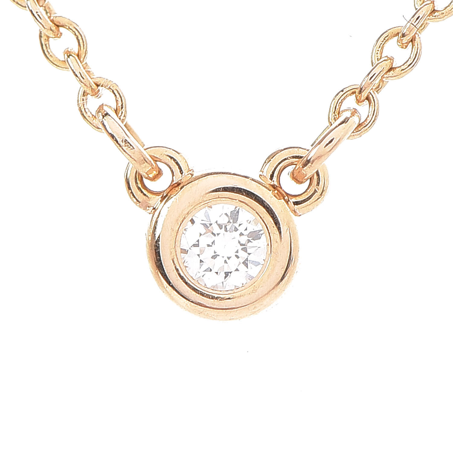 TIFFANY 18K Rose Gold Diamond .03ct Elsa Peretti Diamonds By The Yard ...