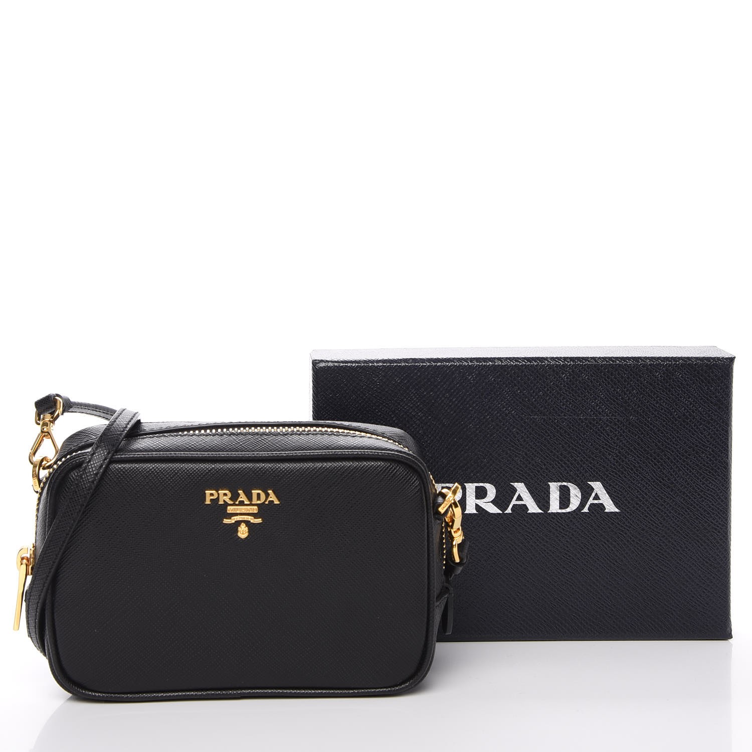 prada small monochrome crossbody bag