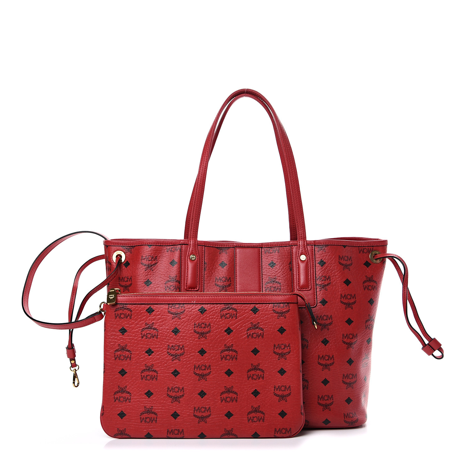 mcm red tote