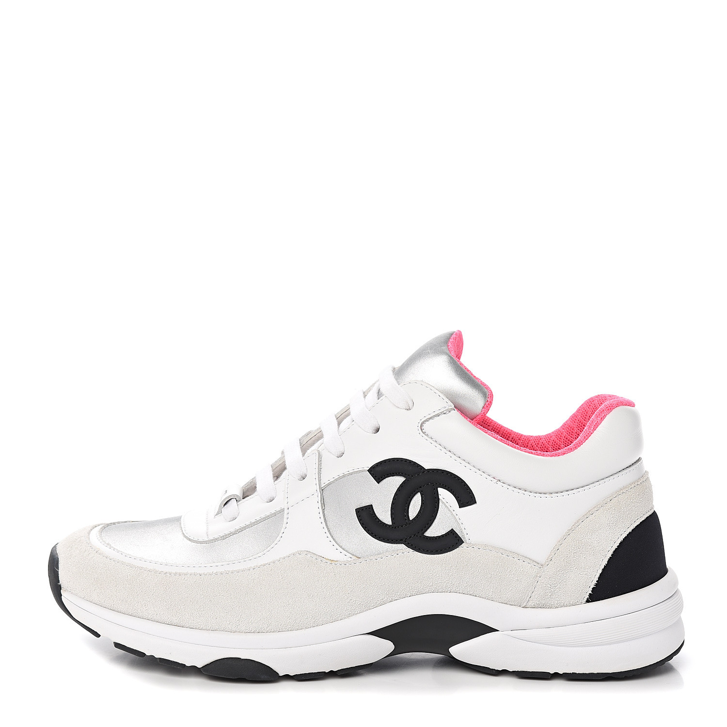 chanel trainers pink and white