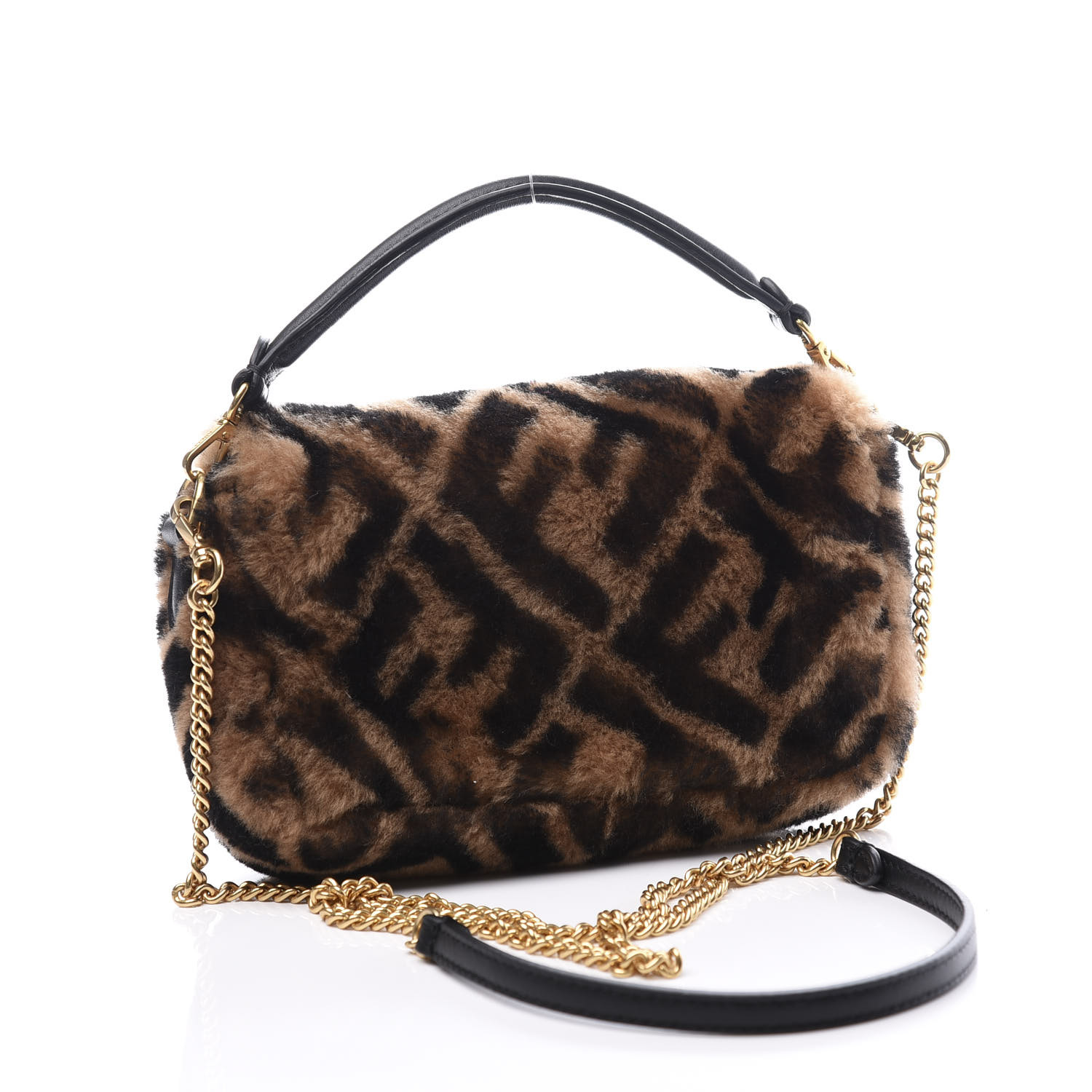 fendi shearling baguette