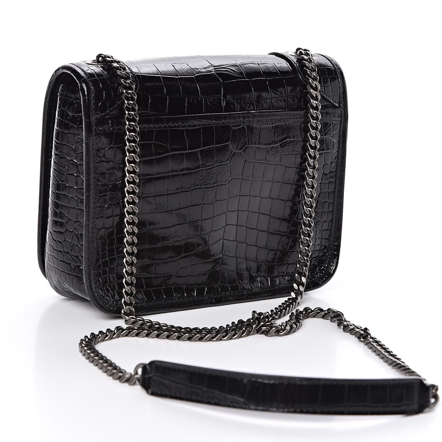 ysl niki crocodile embossed