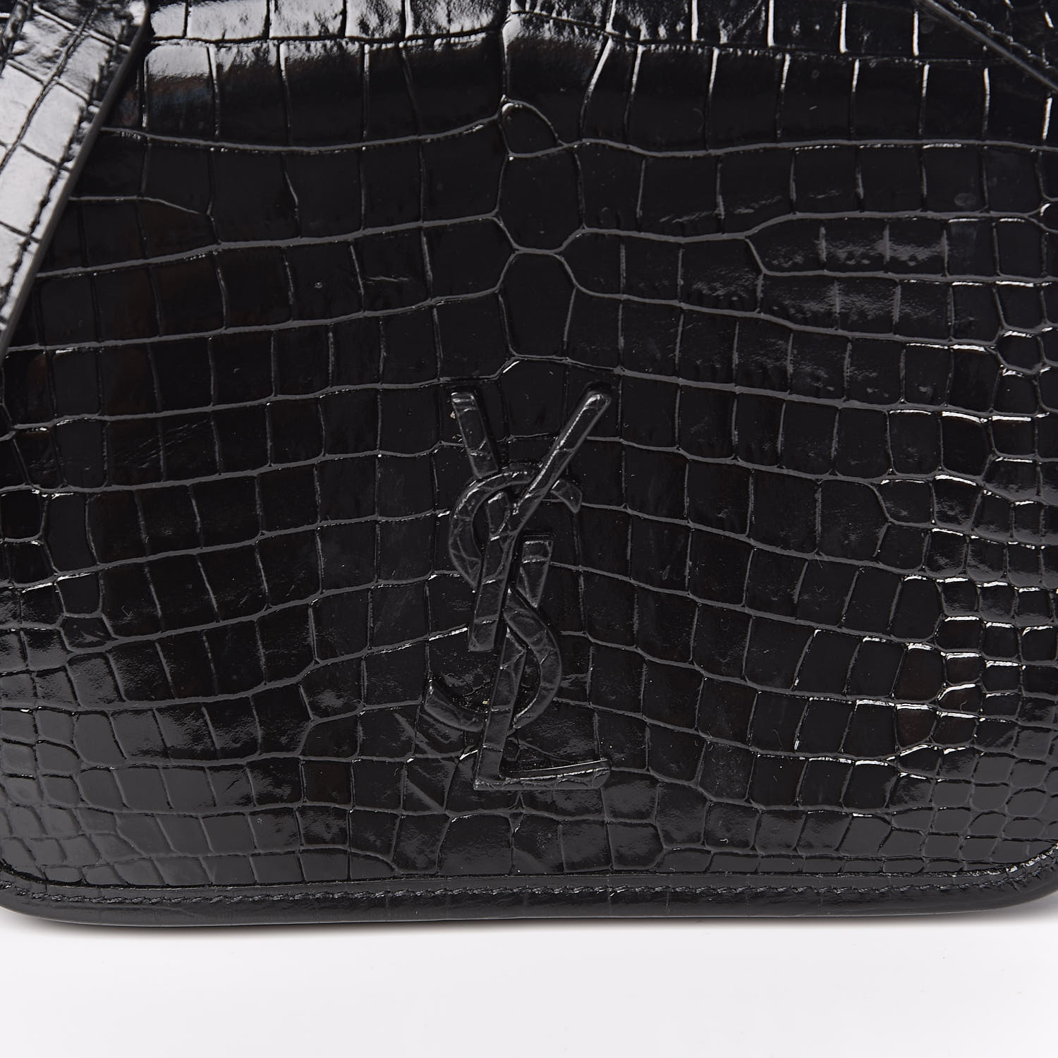 ysl niki crocodile embossed