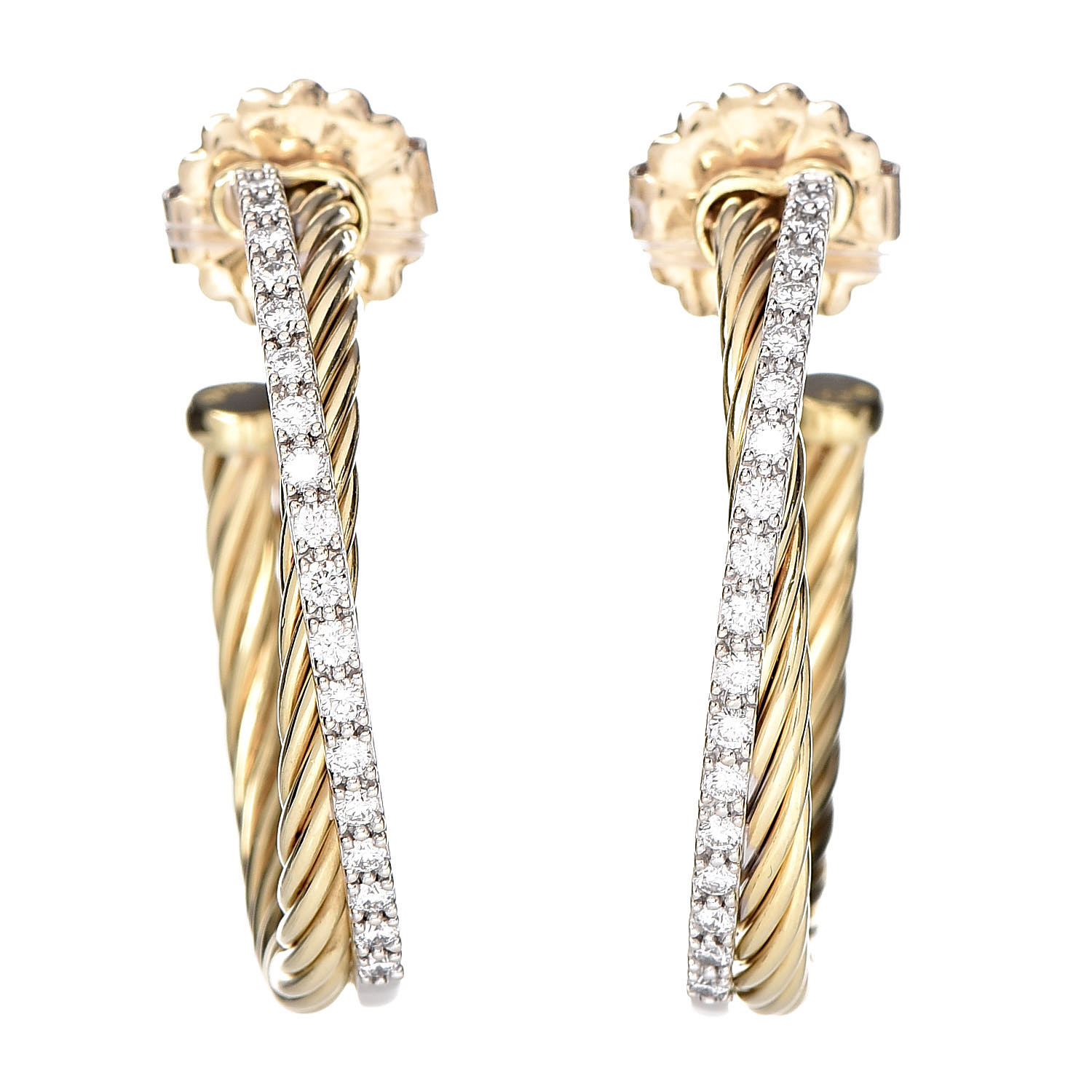 david yurman diamond hoop earrings